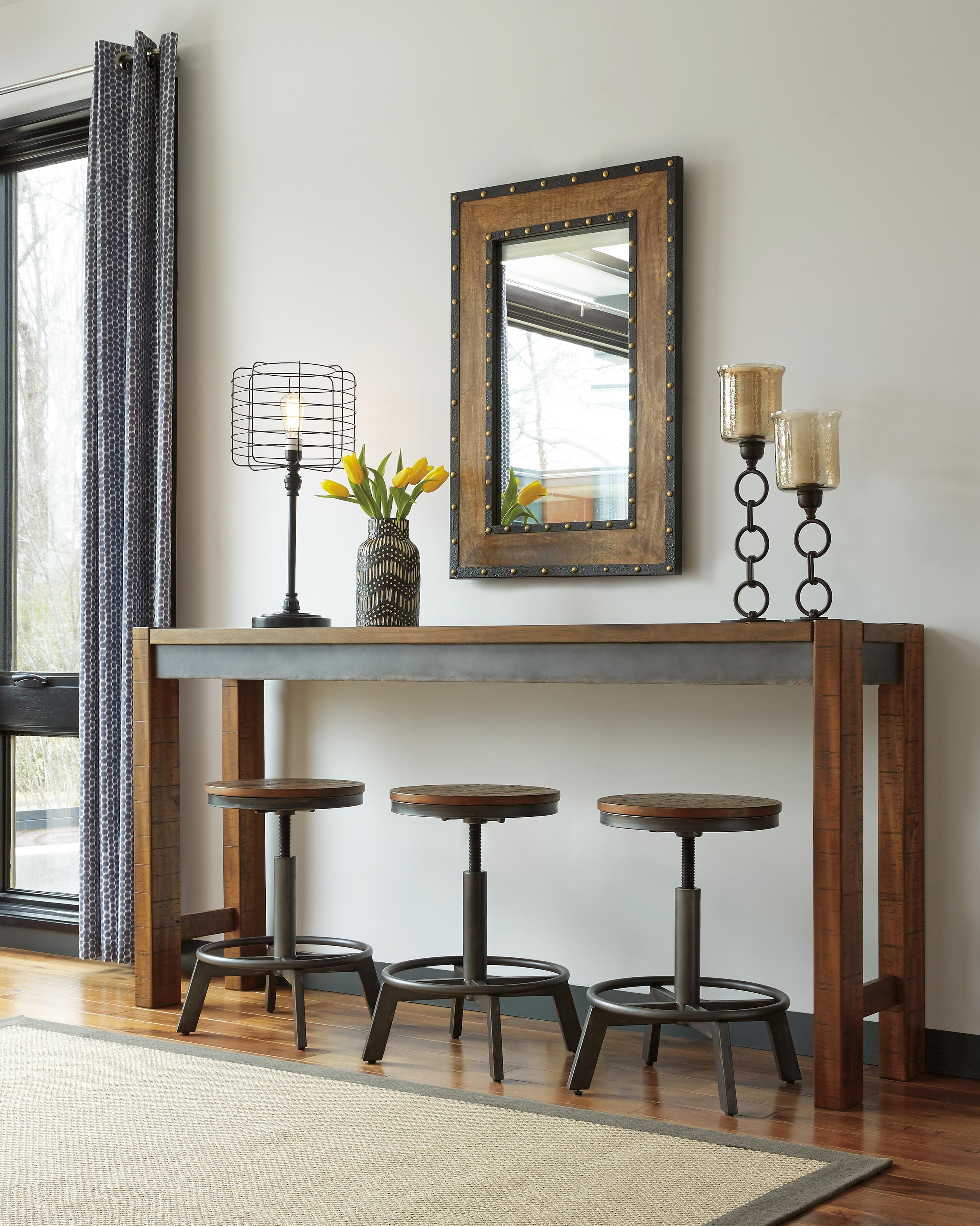 Dar Furniture - Ashley Furniture - Torjin Counter Height Dining Table - Long Counter Table / Brown/Gray - D440-52