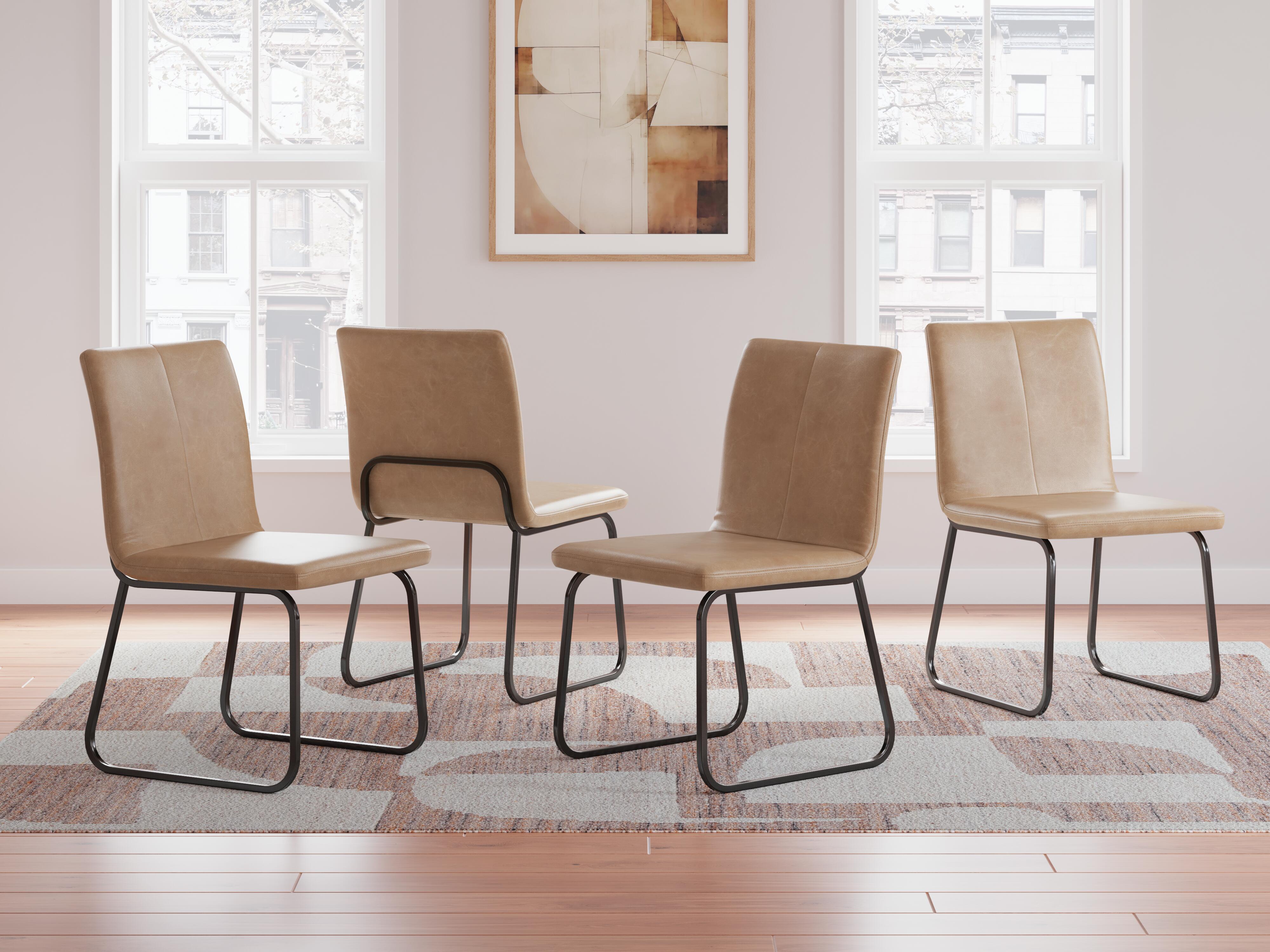 Dar Furniture - Ashley Furniture - Pharwynn Dining Chair - Dining UPH Side Chair (4/CN) / Toast - D446-02