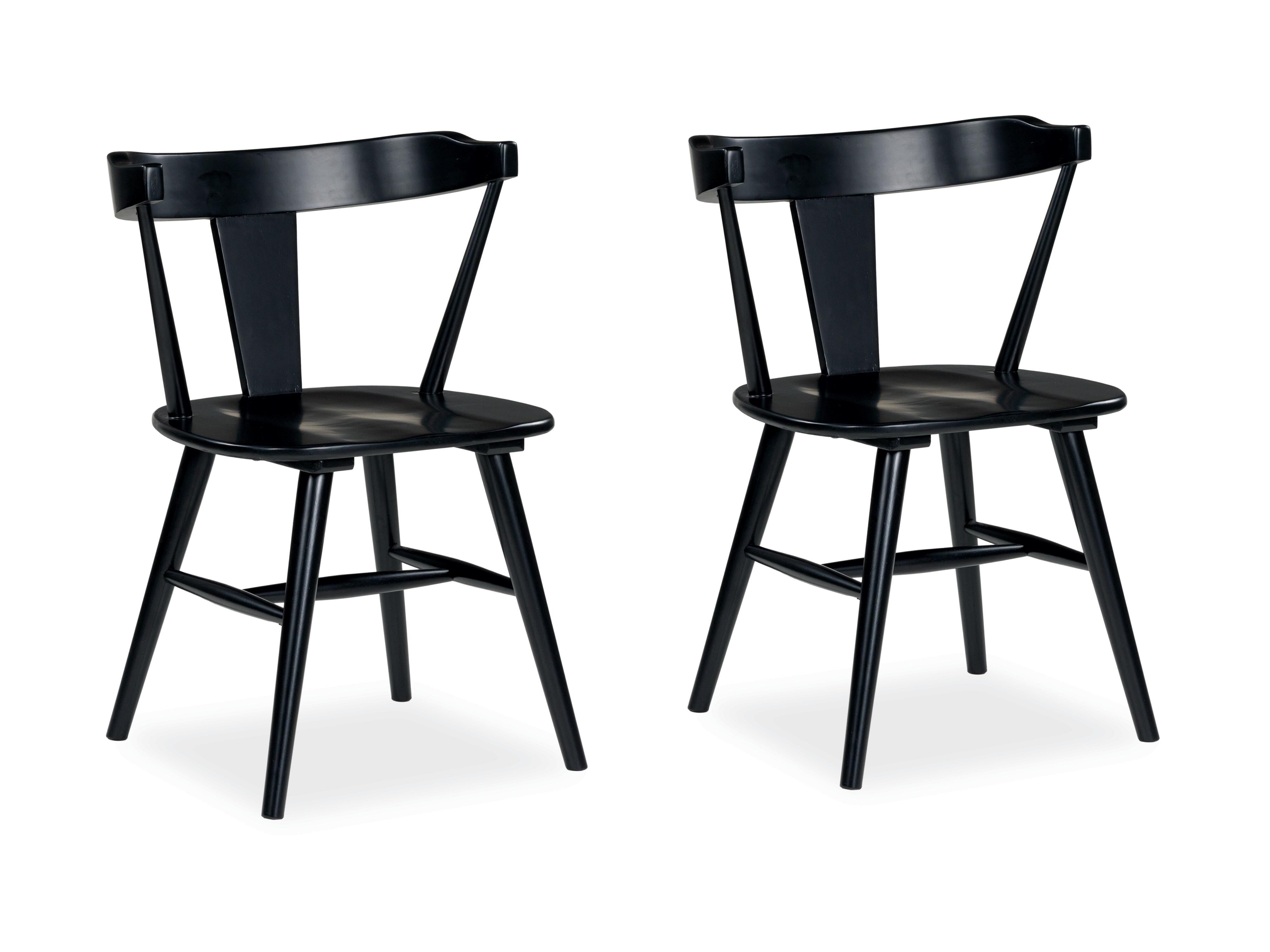 Dar Furniture - Ashley Furniture - Gretlynn Dining Chair (Set of 2) - Dining Chair (Set of 2) / Black/Natural - D501-02X2