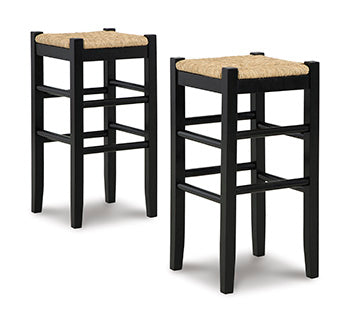 Dar Furniture - Ashley Furniture - Mirimyn Bar Height Bar Stool (Set of 2) - Bar Height Bar Stool (Set of 2) / Black - D508-130X2