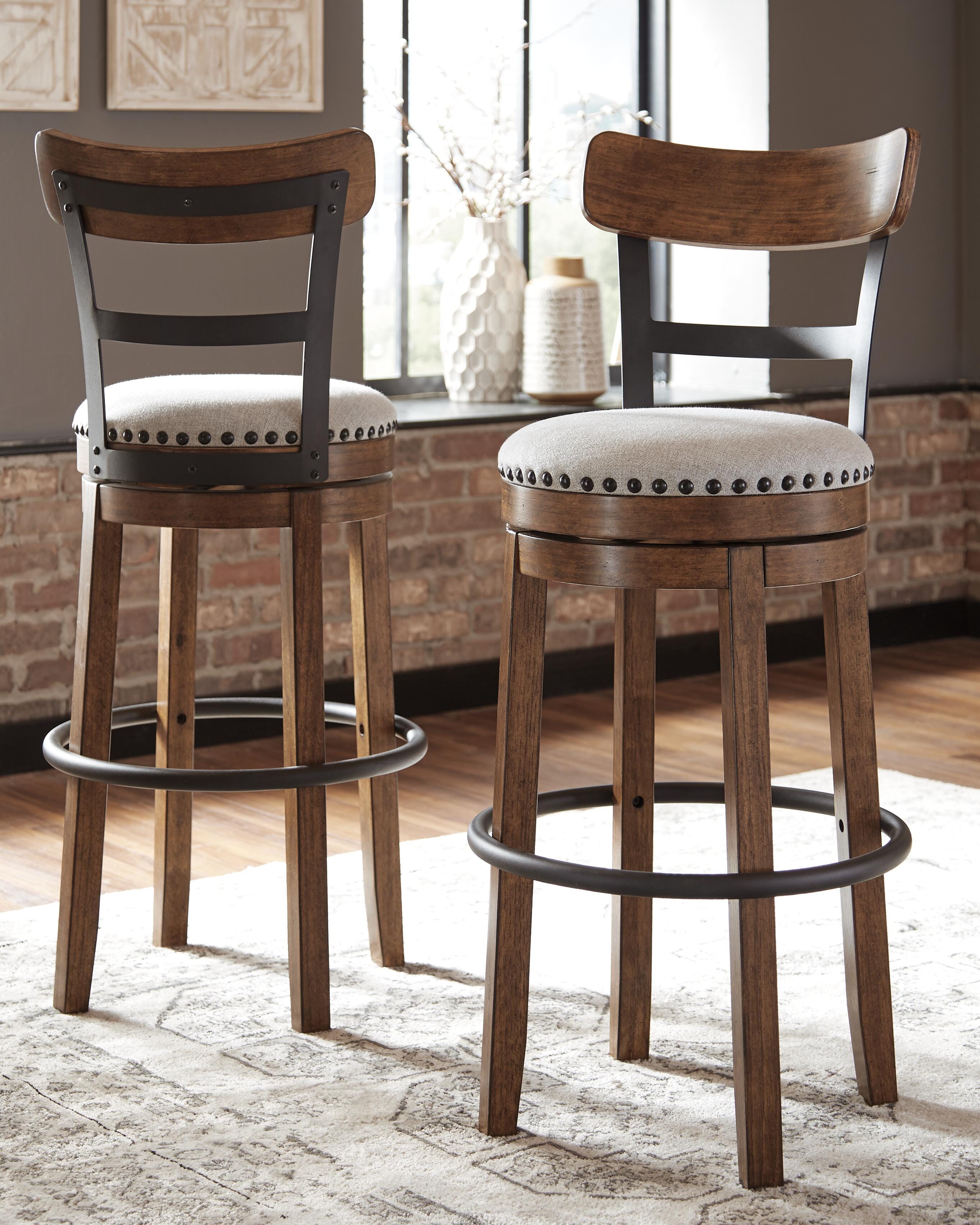 Dar Furniture - Ashley Furniture - Valebeck Bar Height Bar Stool - Tall UPH Swivel Barstool(1/CN) / Brown - D546-430