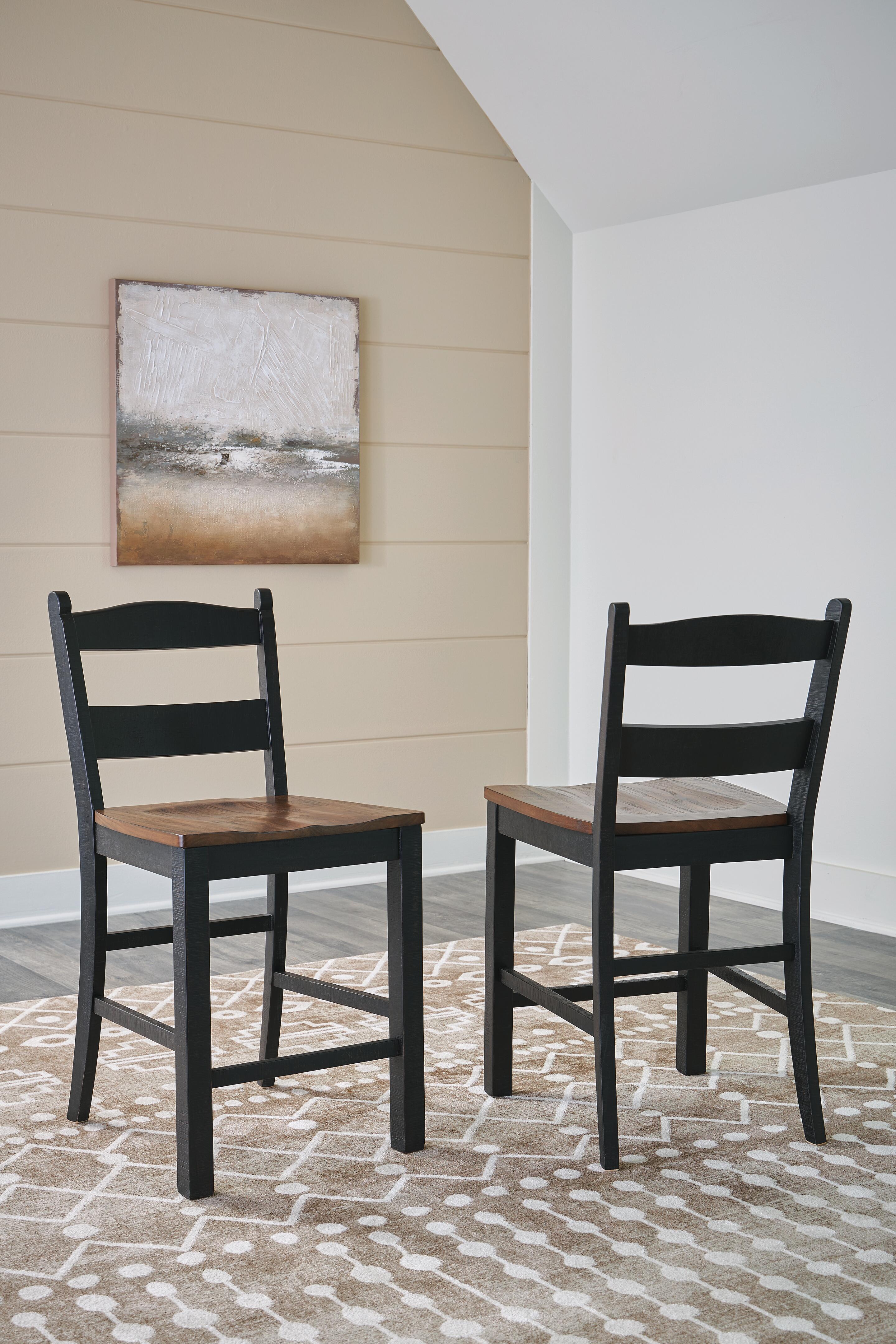 Dar Furniture - Ashley Furniture - Valebeck Counter Height Barstool (Set of 2) - Counter Height Barstool (Set of 2) / Multi - D546-724X2