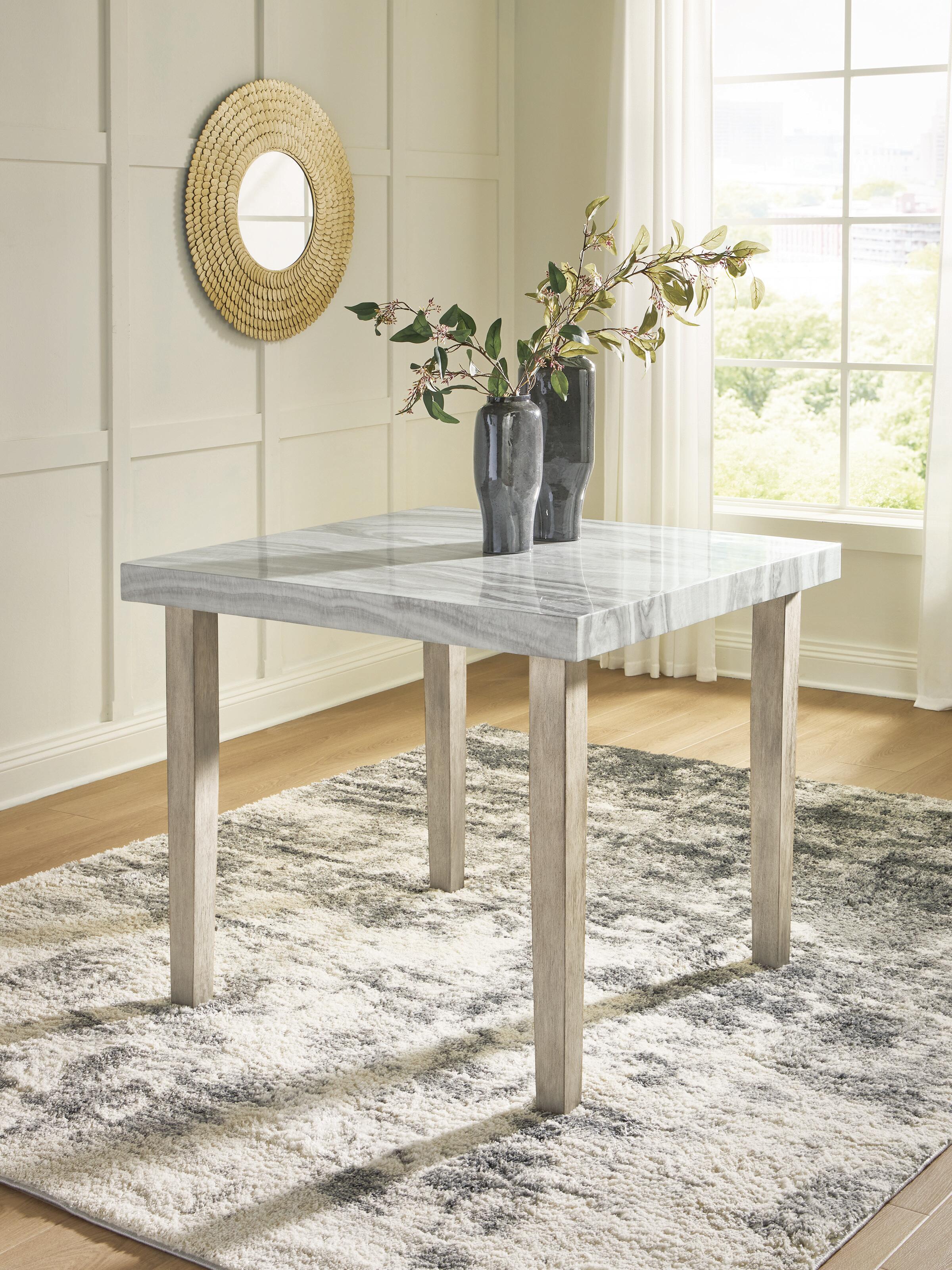 Dar Furniture - Ashley Furniture - Larawyn Counter Height Dining Table - Square DRM Counter Table / Bisque - PCD575-13