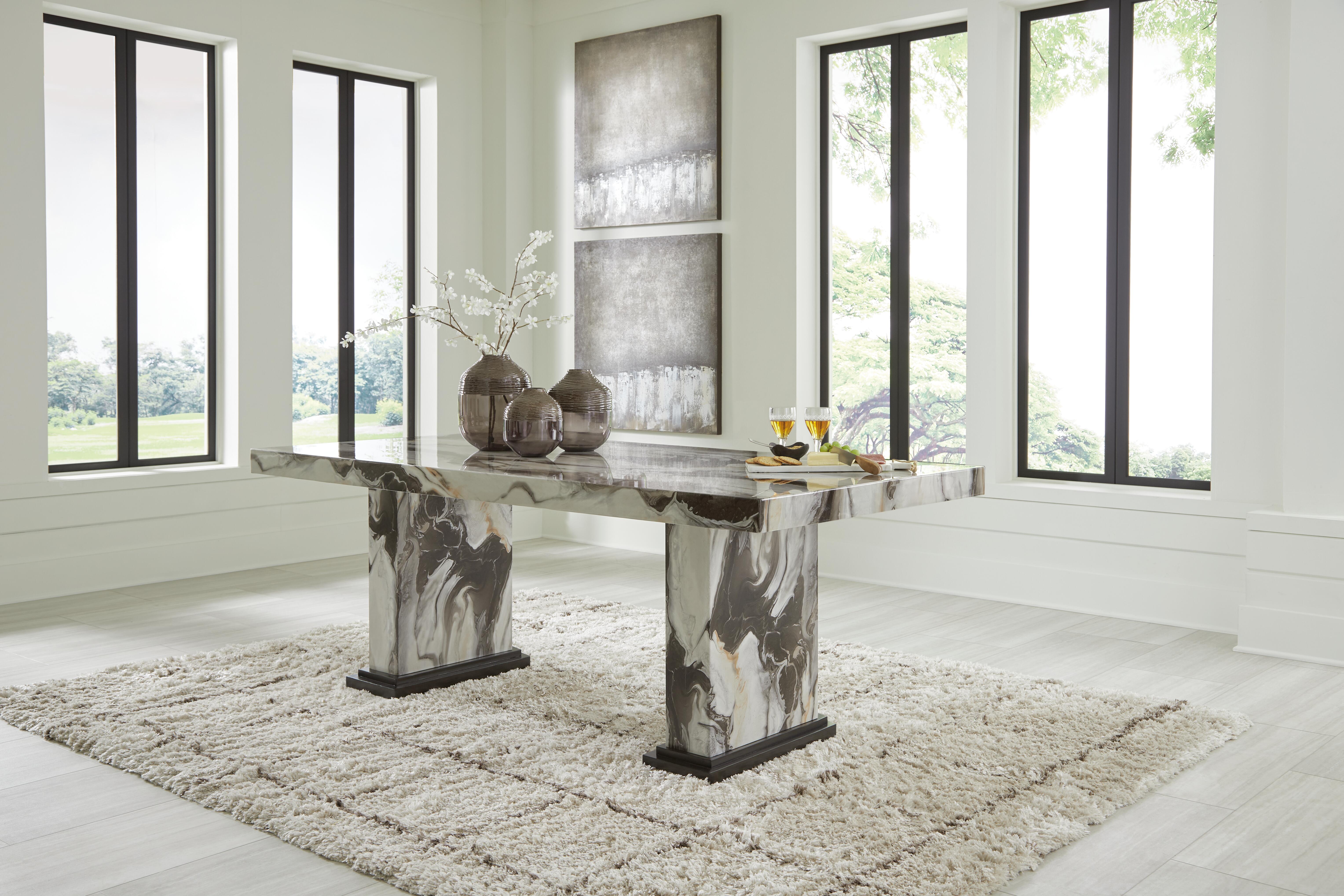 Dar Furniture - Ashley Furniture - Jeshina Dining Table - Dining Table / Dark Brown/Beige - PCD581D4