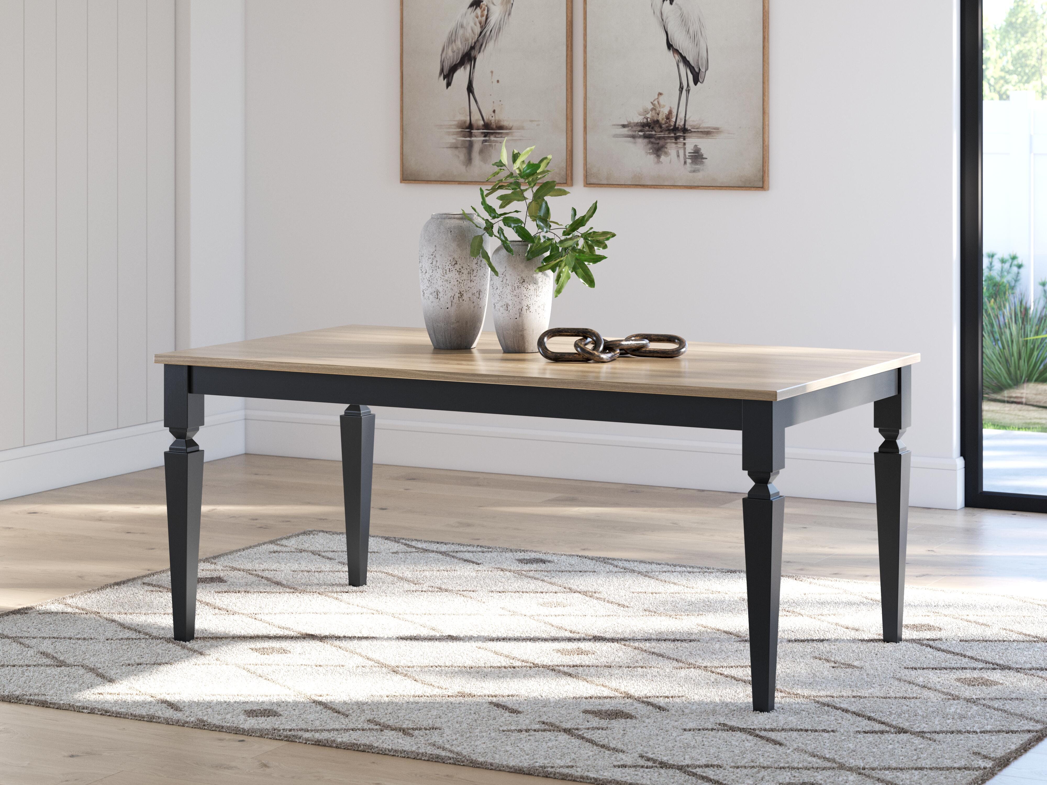 Dar Furniture - Ashley Furniture - Brenkerton Dining Table - Rectangular Dining Room Table / Grayish Brown/Black - PCD591-25