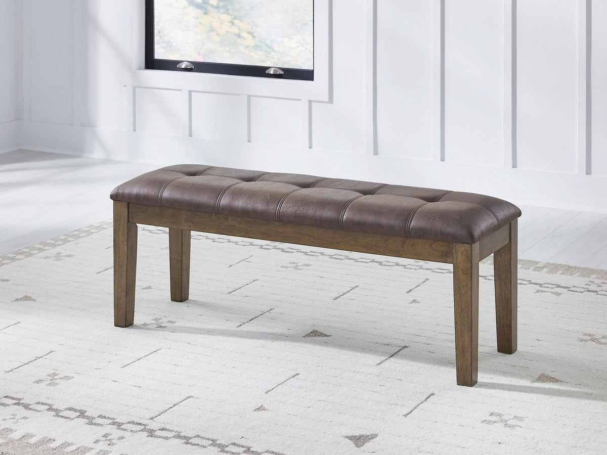 Dar Furniture - Ashley Furniture - Urbinforte 50" Dining Bench - Large UPH Dining Room Bench / Light Brown / 50"W x 16"D x 19"H - PCD592-00