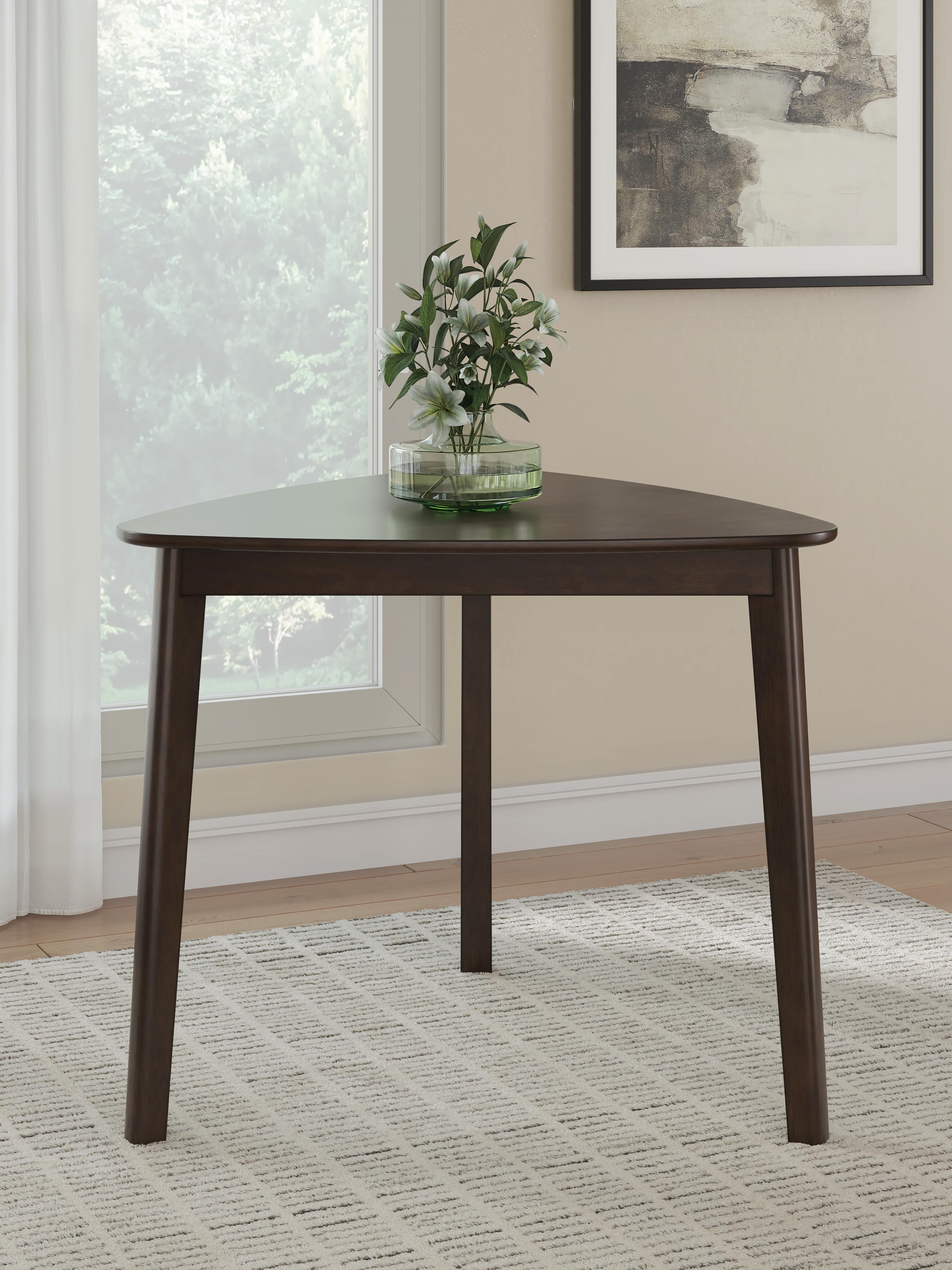 Dar Furniture - Ashley Furniture - Mallenette Dining Table - Triangle Dining Room Table / Merlot - PCD607-16