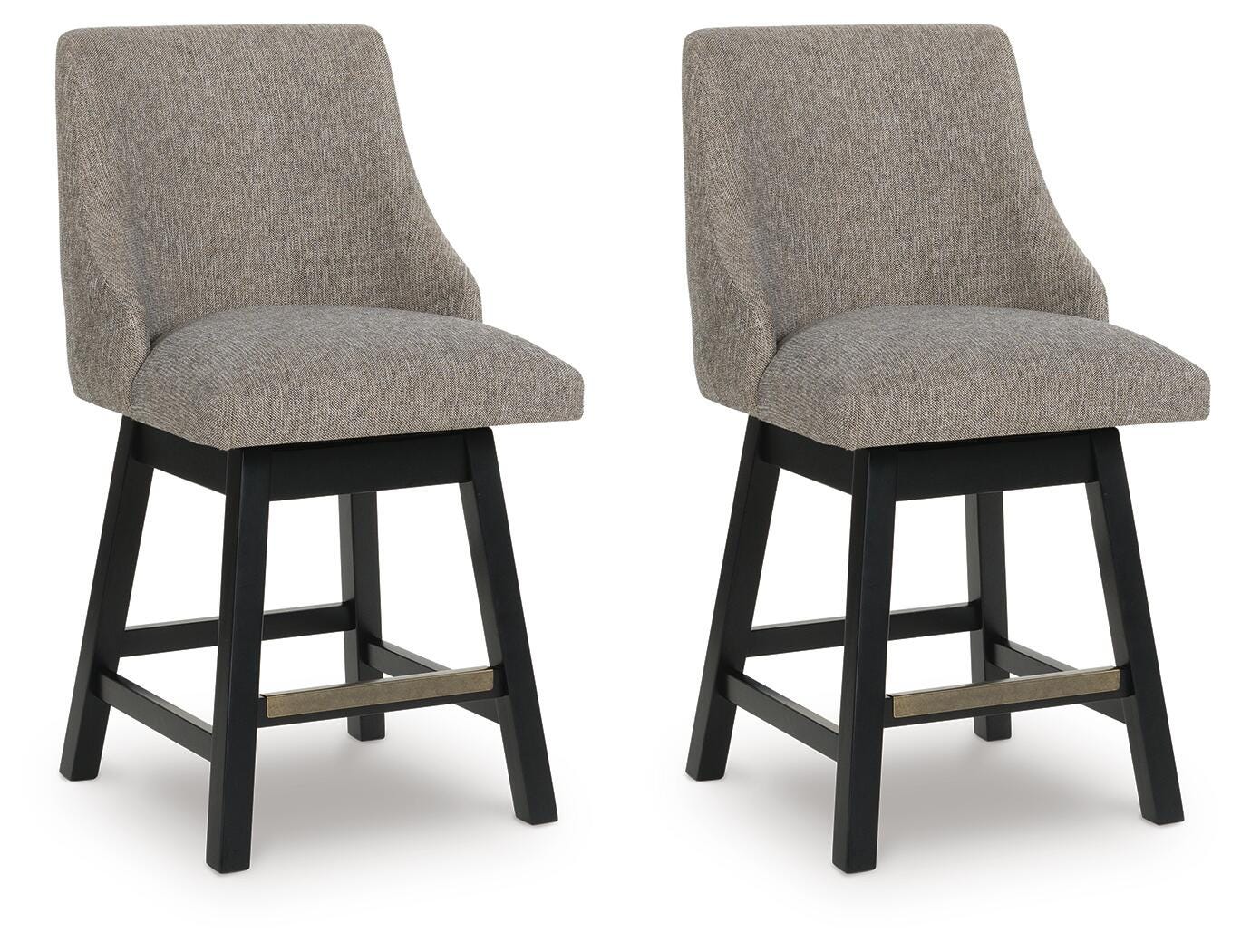 Dar Furniture - Ashley Furniture - Neymorton Counter Height Barstool (Set of 2) - Counter Height Barstool (Set of 2) / Dark Grayish Brown - D618-224X2