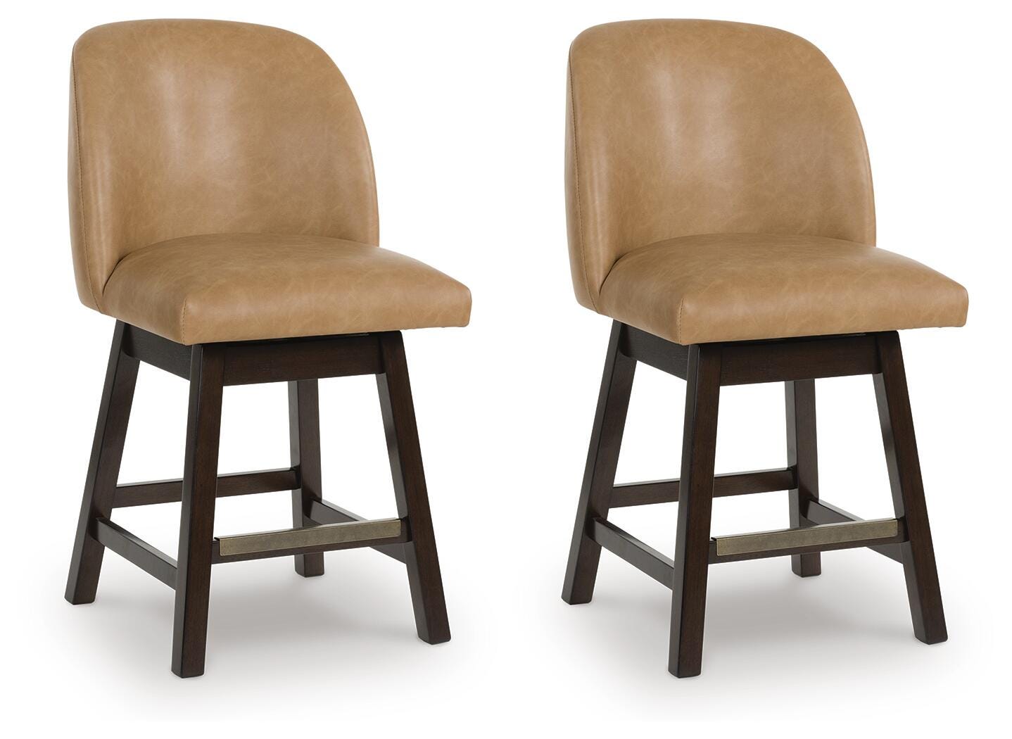 Dar Furniture - Ashley Furniture - Neymorton Counter Height Barstool (Set of 2) - Counter Height Barstool (Set of 2) / Dark Grayish Brown - D618-324X2