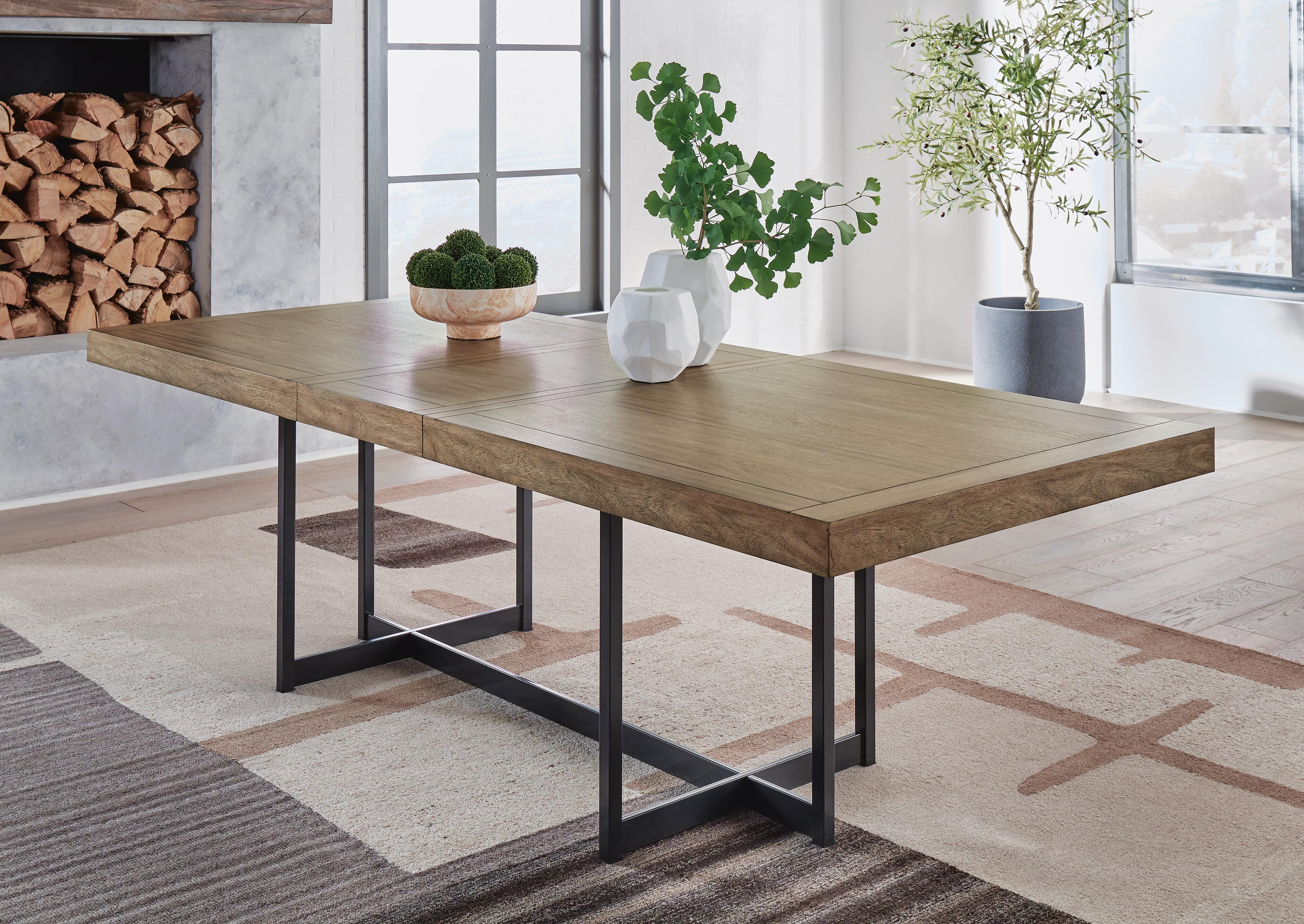 Dar Furniture - Ashley Furniture - Tomtyn Dining Extension Table - RECT Dining Room EXT Table / Light Brown - D622-35