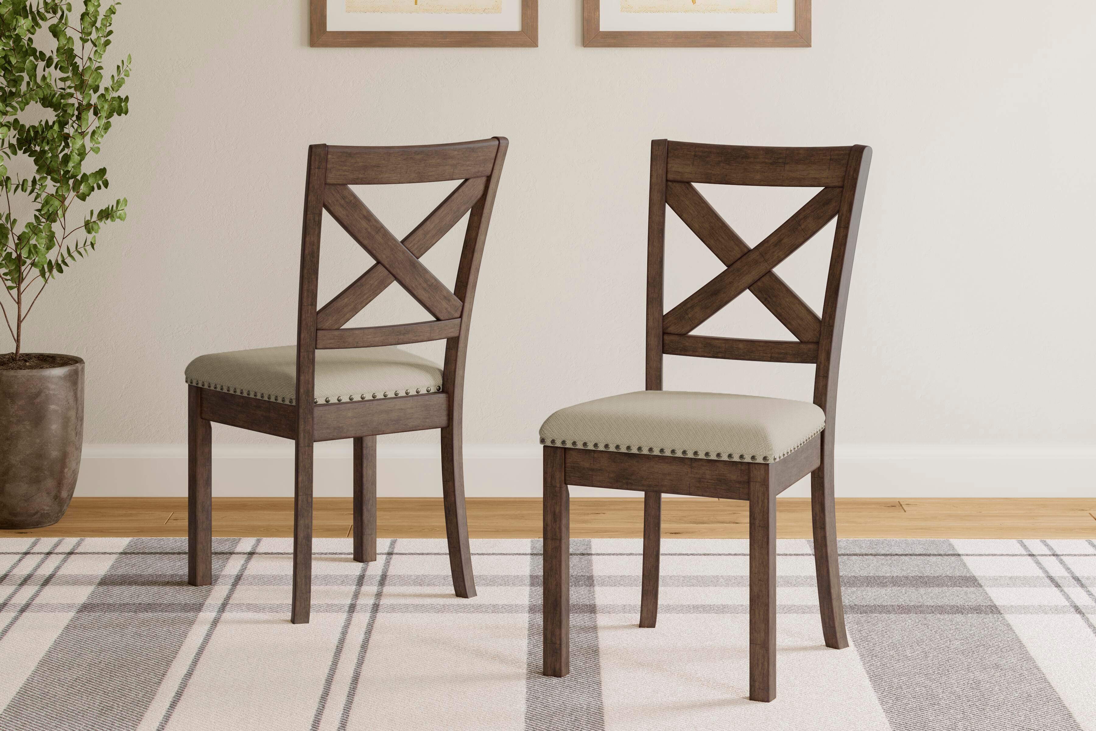 Dar Furniture - Ashley Furniture - Moriville Dining Chair (Set of 2) - Dining Chair (Set of 2) / Beige - D631-01X2