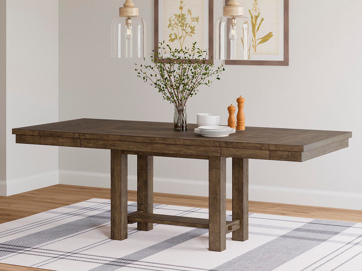Dar Furniture - Ashley Furniture - Moriville Dining Extension Table - RECT Dining Room EXT Table / Grayish Brown - D631-45