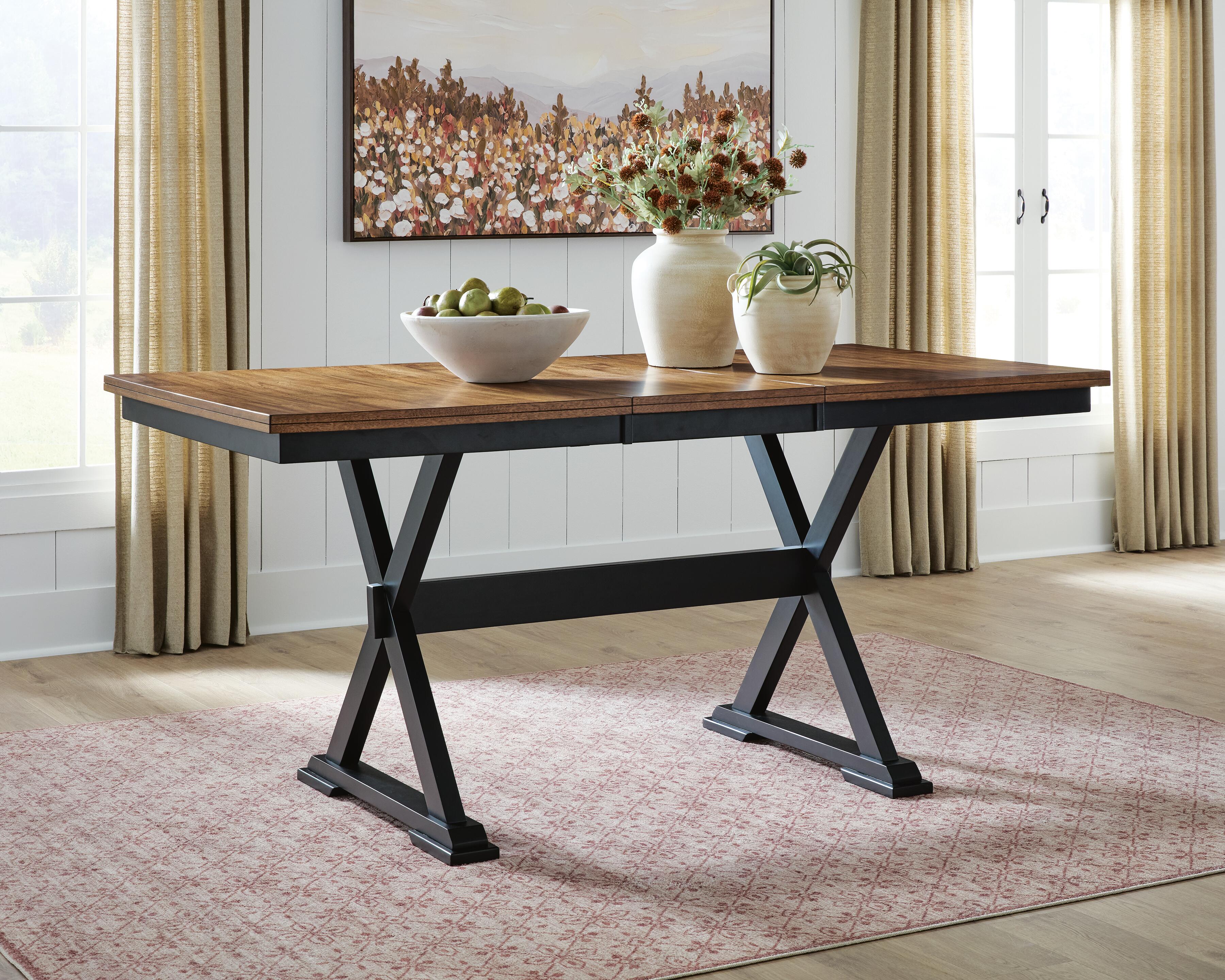 Dar Furniture - Ashley Furniture - Wildenauer Counter Height Butterfly Extension Table - DRM Counter Butterfly EXT TBL / Brown/Black - D634-32