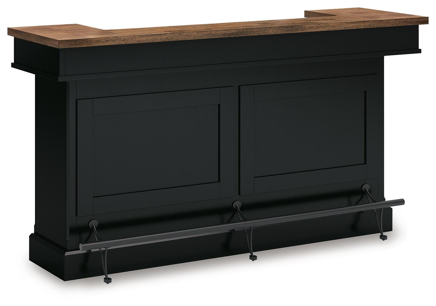 Dar Furniture - Ashley Furniture - Wildenauer 78" Bar - Bar / Brown/Black - D634-65