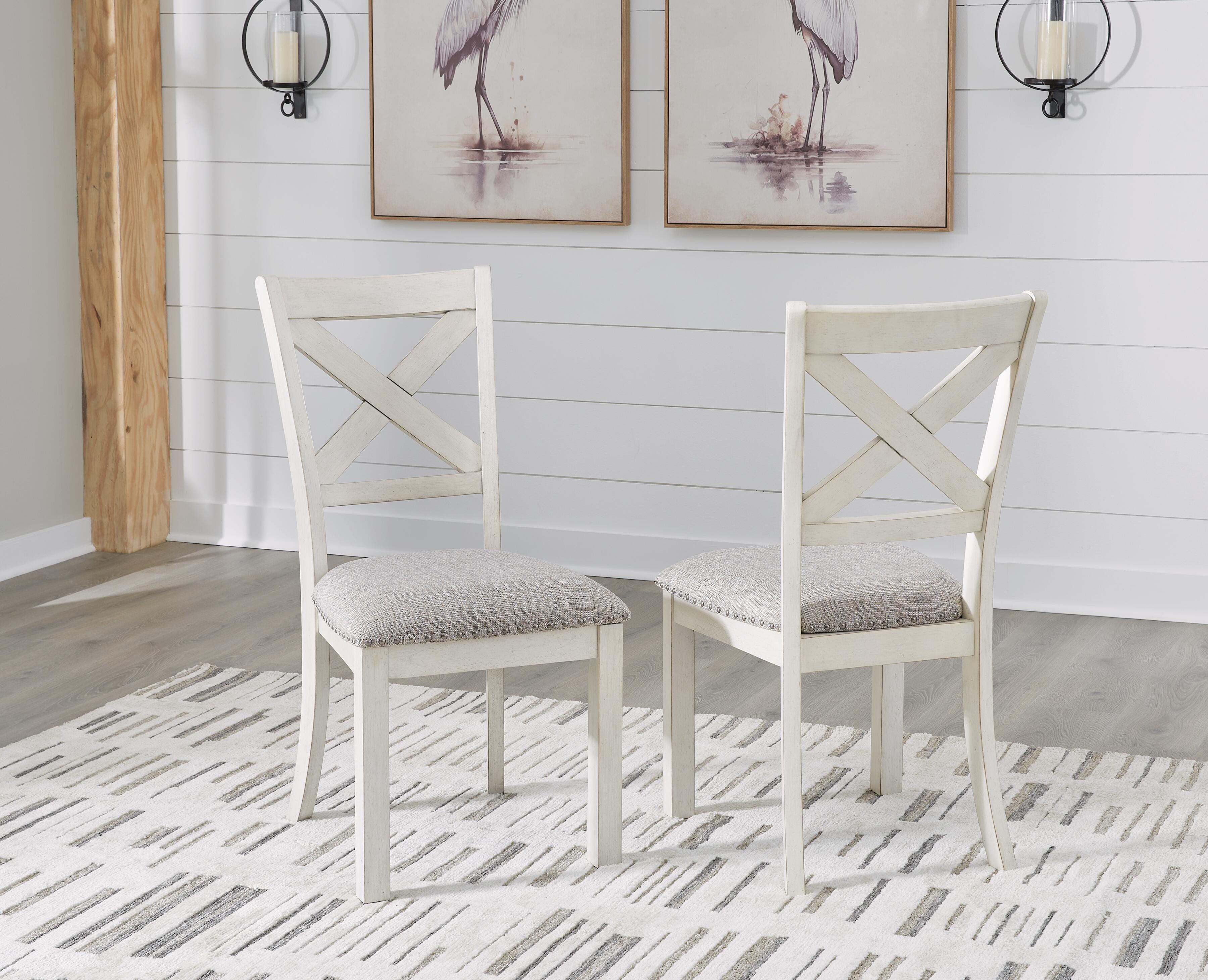 Dar Furniture - Ashley Furniture - Robbinsdale Dining Chair (Set of 2) - Dining Chair (Set of 2) / Antique White - D642-01X2