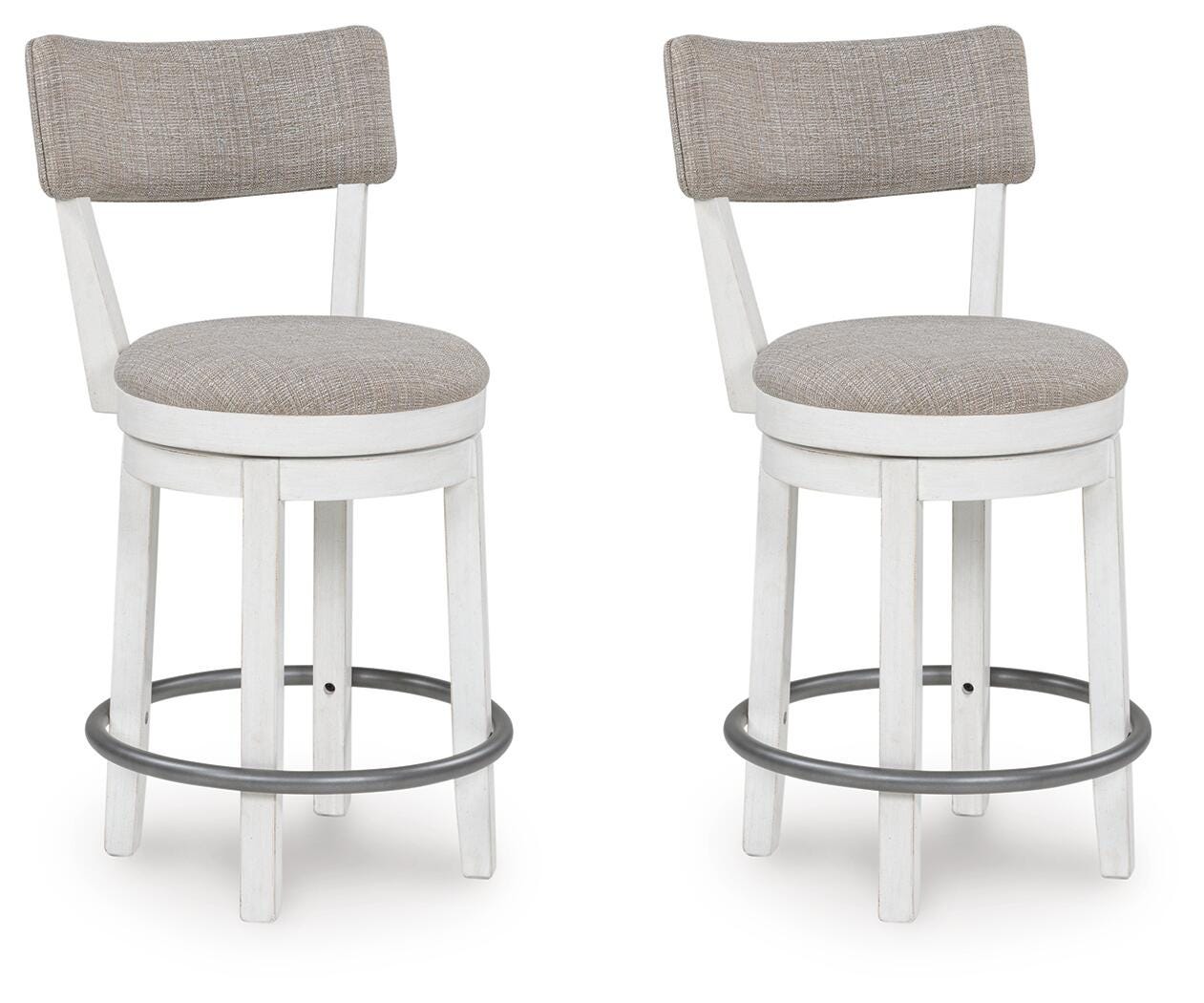 Dar Furniture - Ashley Furniture - Robbinsdale Counter Height Barstool (Set of 2) - Counter Height Barstool (Set of 2) / Antique White - D642-224X2
