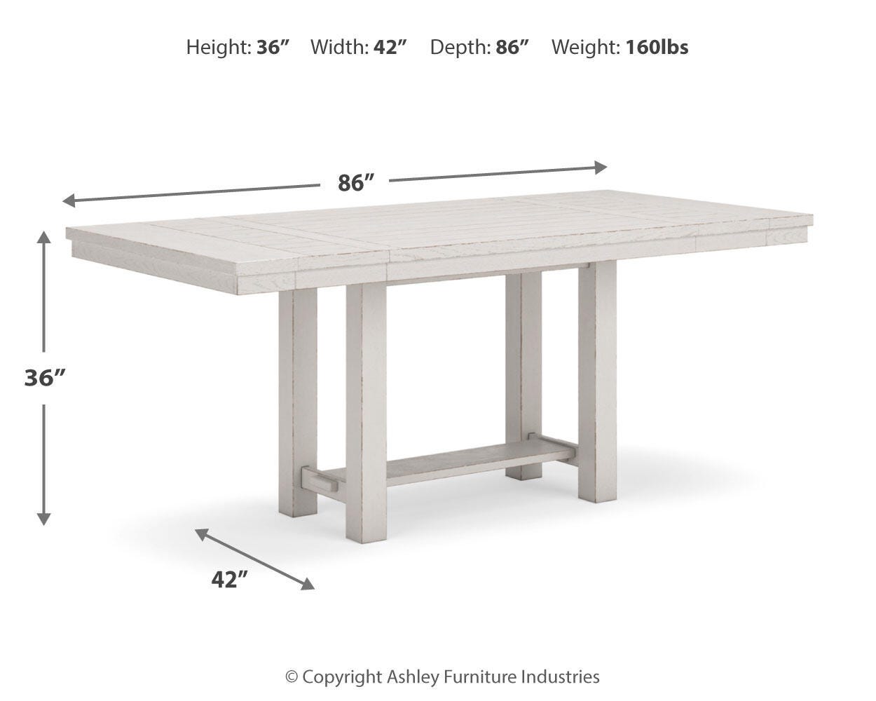Robbinsdale Counter Height Dining Extension Table