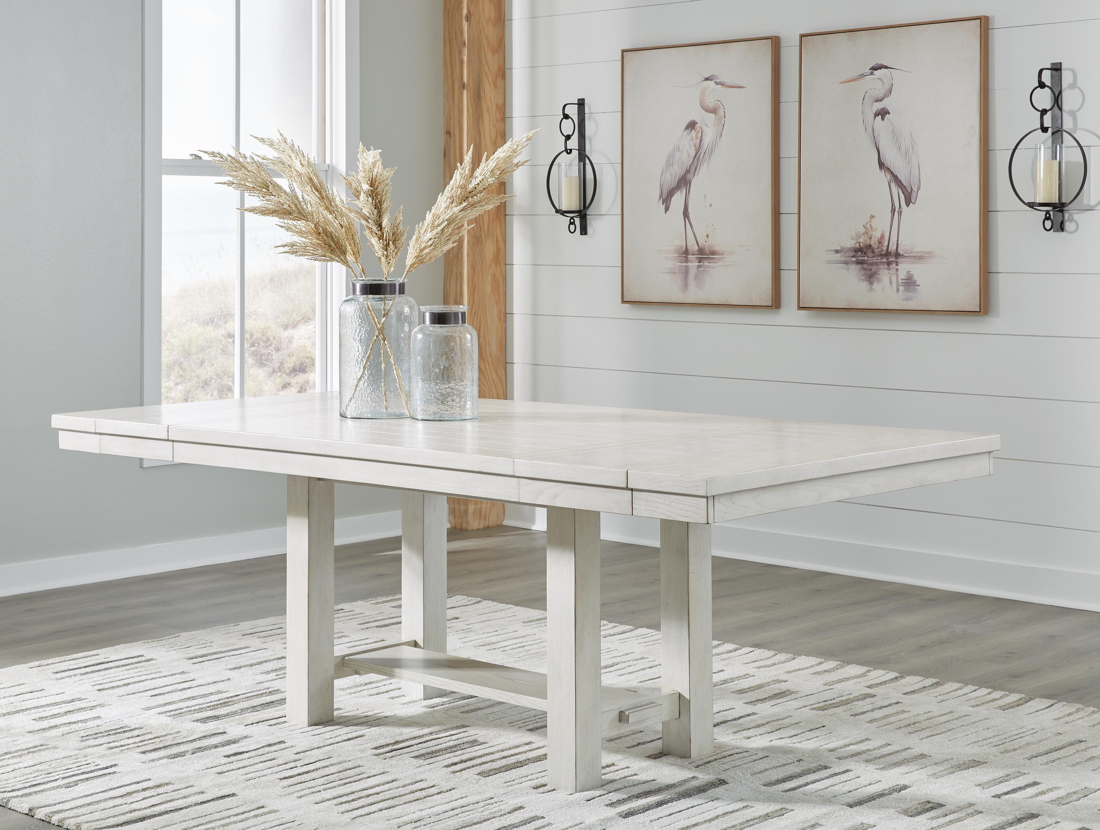 Dar Furniture - Ashley Furniture - Robbinsdale Dining Extension Table - RECT Dining Room EXT Table / Antique White - D642-45