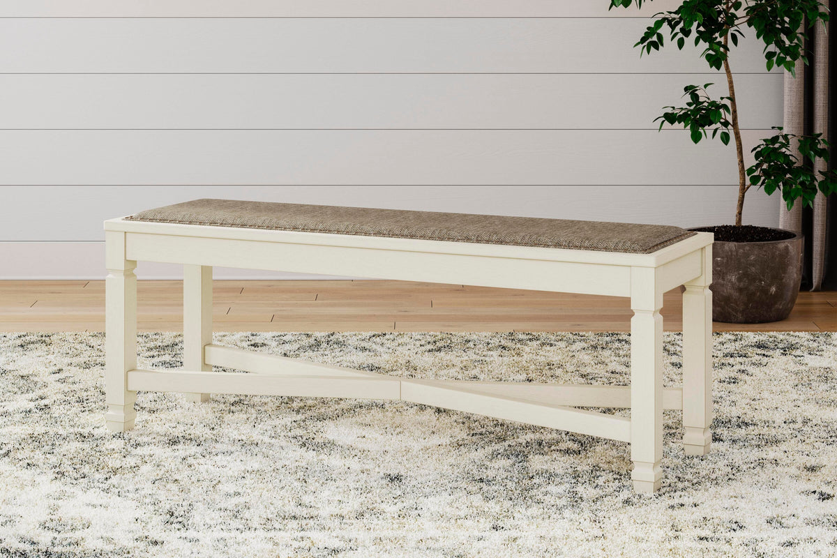 Dar Furniture - Ashley Furniture - Bolanburg Dining Bench - Large UPH Dining Room Bench / Two-tone / 50"W x 15"D x 20"H - D647-00