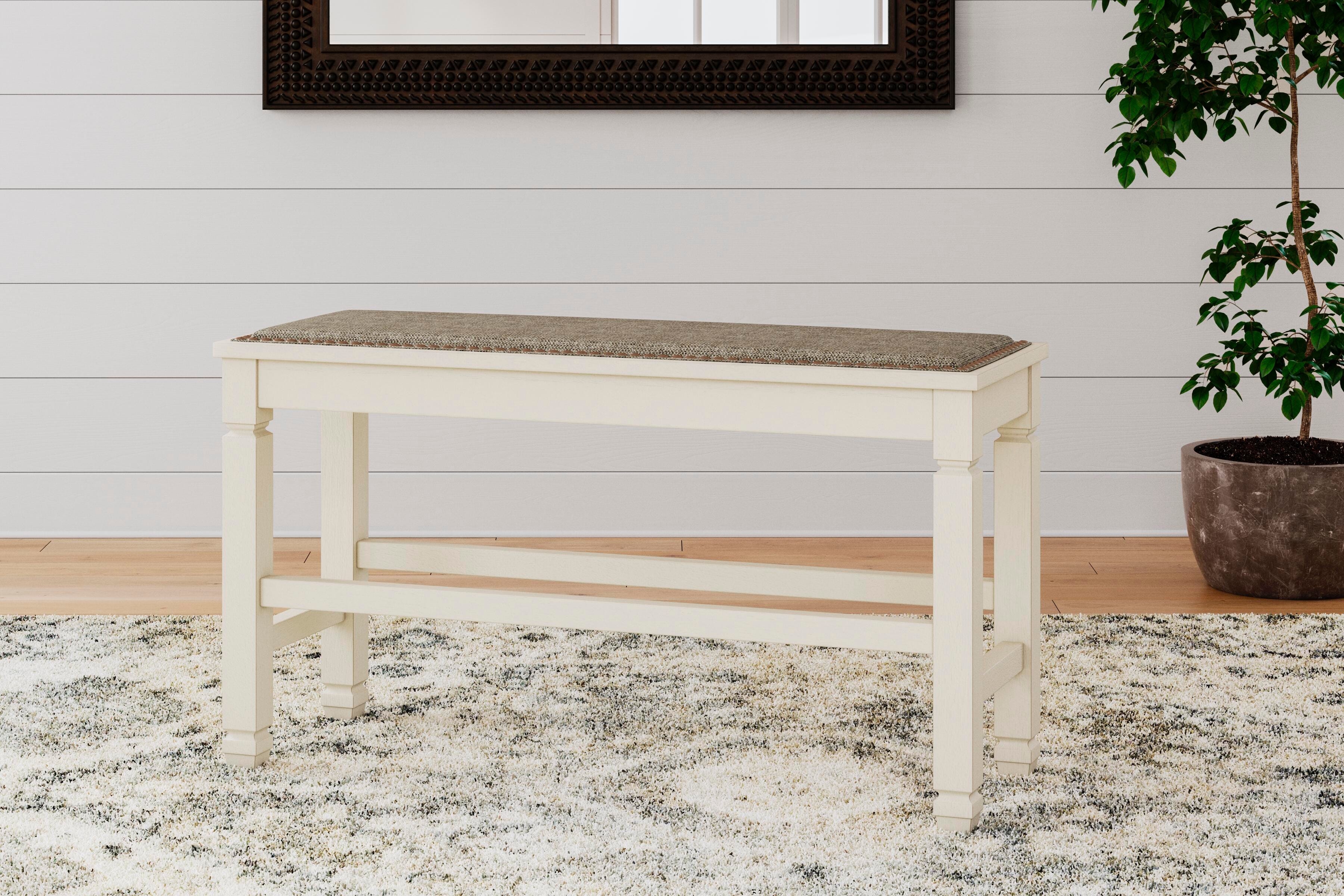 Dar Furniture - Ashley Furniture - Bolanburg Counter Height Dining Bench - DBL Counter UPH Bench (1/CN) / Two-tone / 42"W x 15"D x 24"H - D647-09