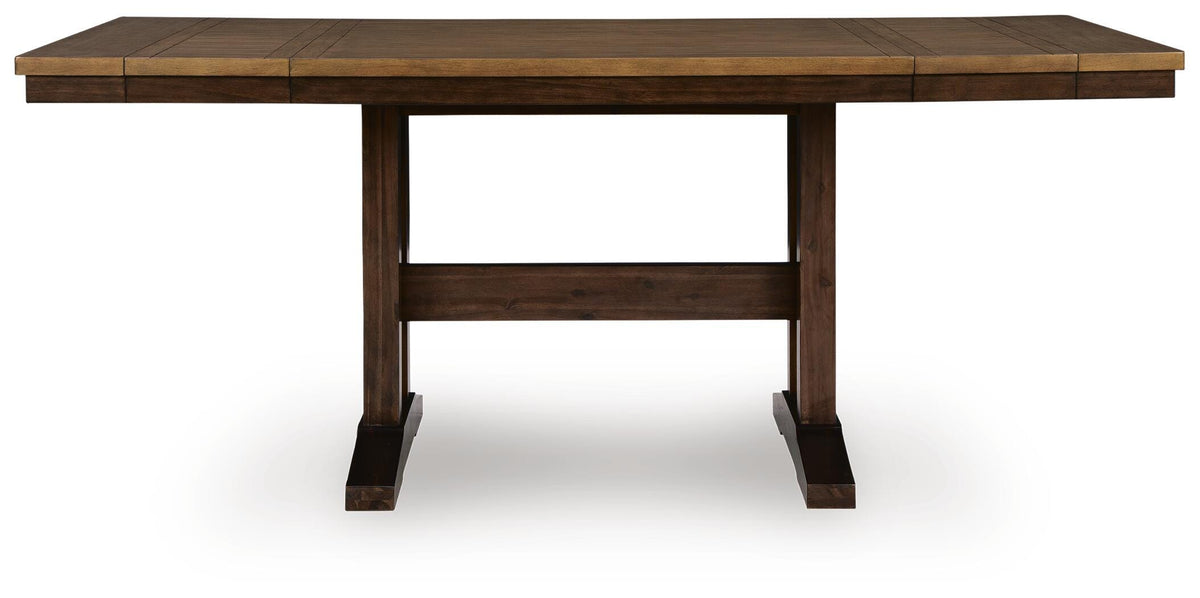 Dar Furniture - Ashley Furniture - Rylandeen Counter Height Dining Extension Table - RECT DRM Counter EXT Table / Light Brown/Dark Brown - PCD651-32