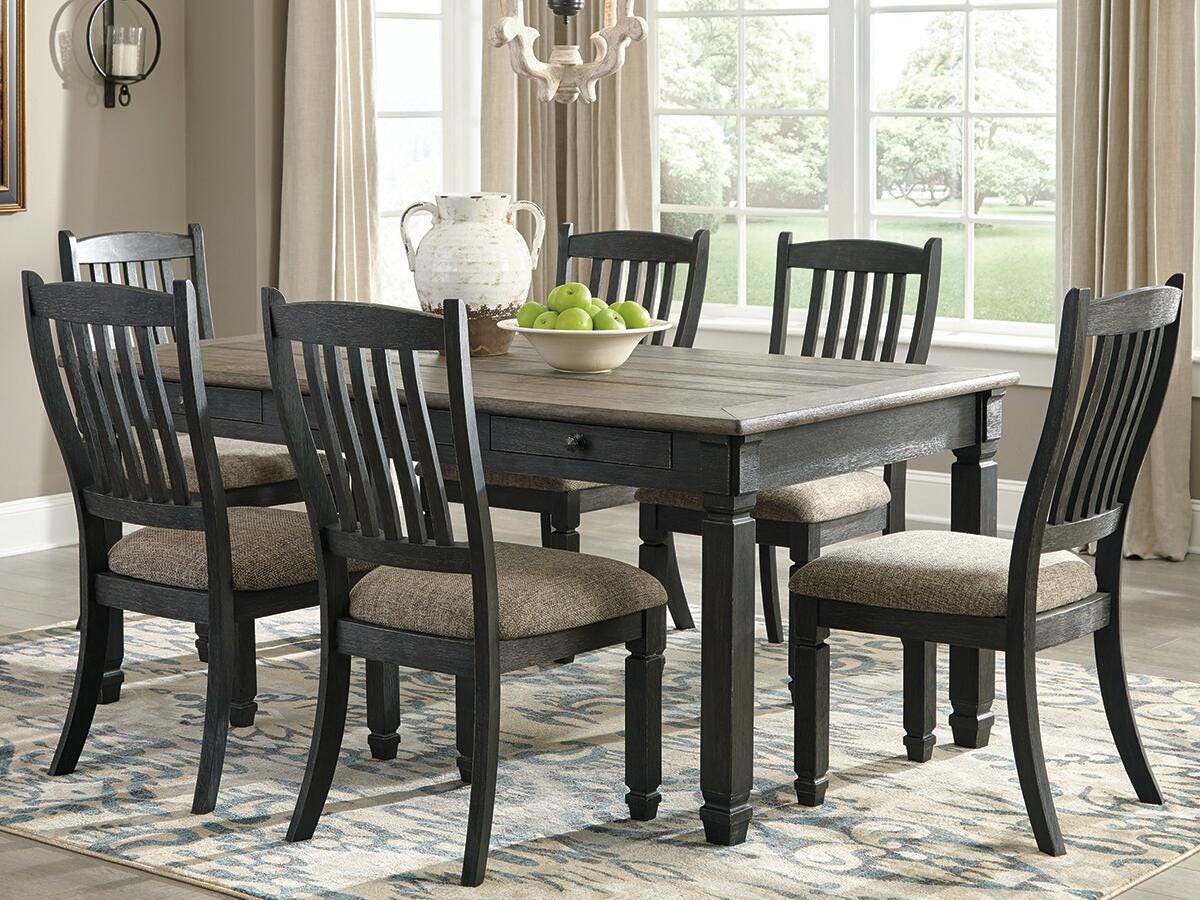 Dar Furniture - Ashley Furniture - Tyler Creek Dining Table - Rectangular Dining Room Table / Black/Gray - D736-25