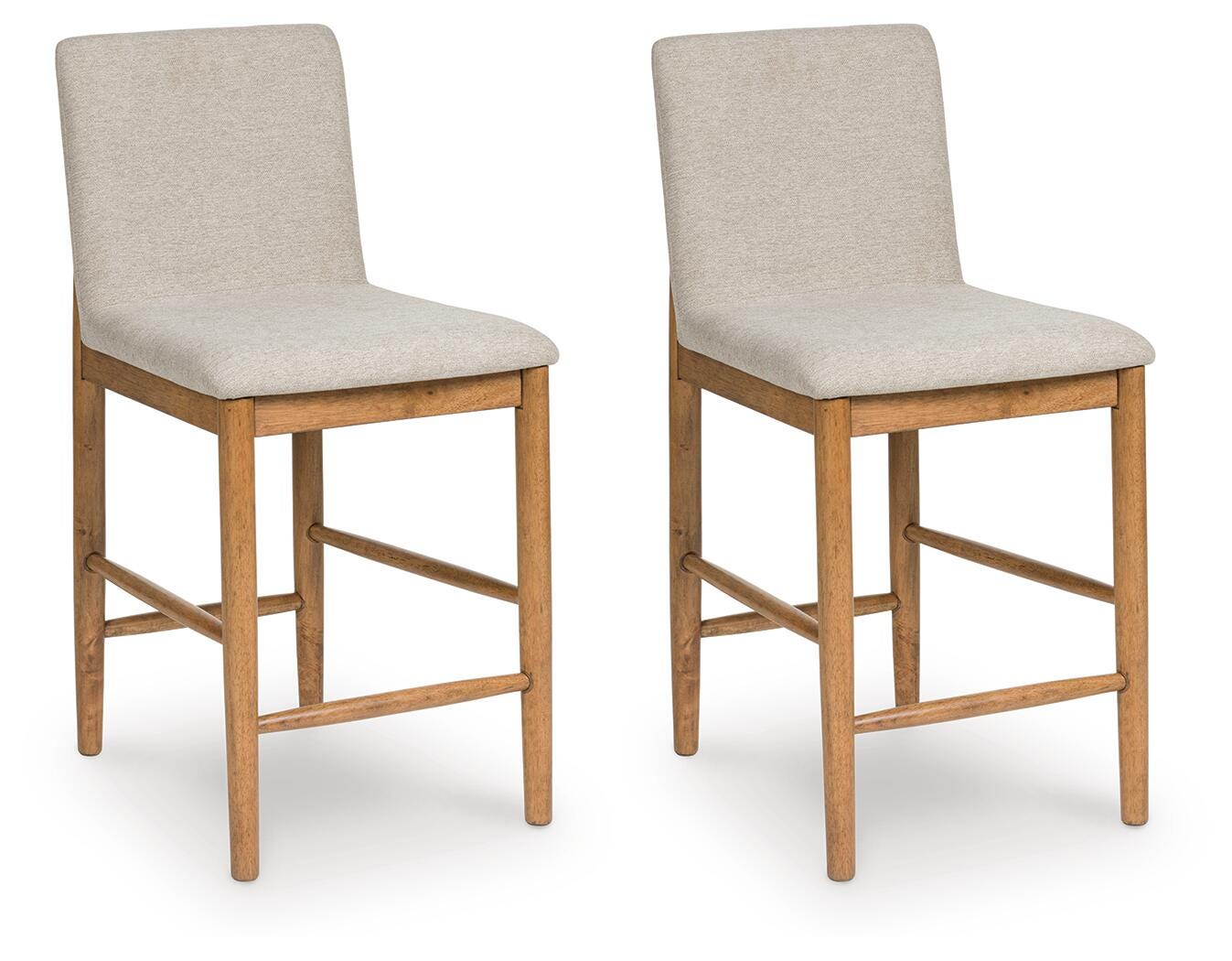 Dar Furniture - Ashley Furniture - Isanti Counter Height Barstool (Set of 2) - Counter Height Barstool (Set of 2) / Light Brown - D752-124X2