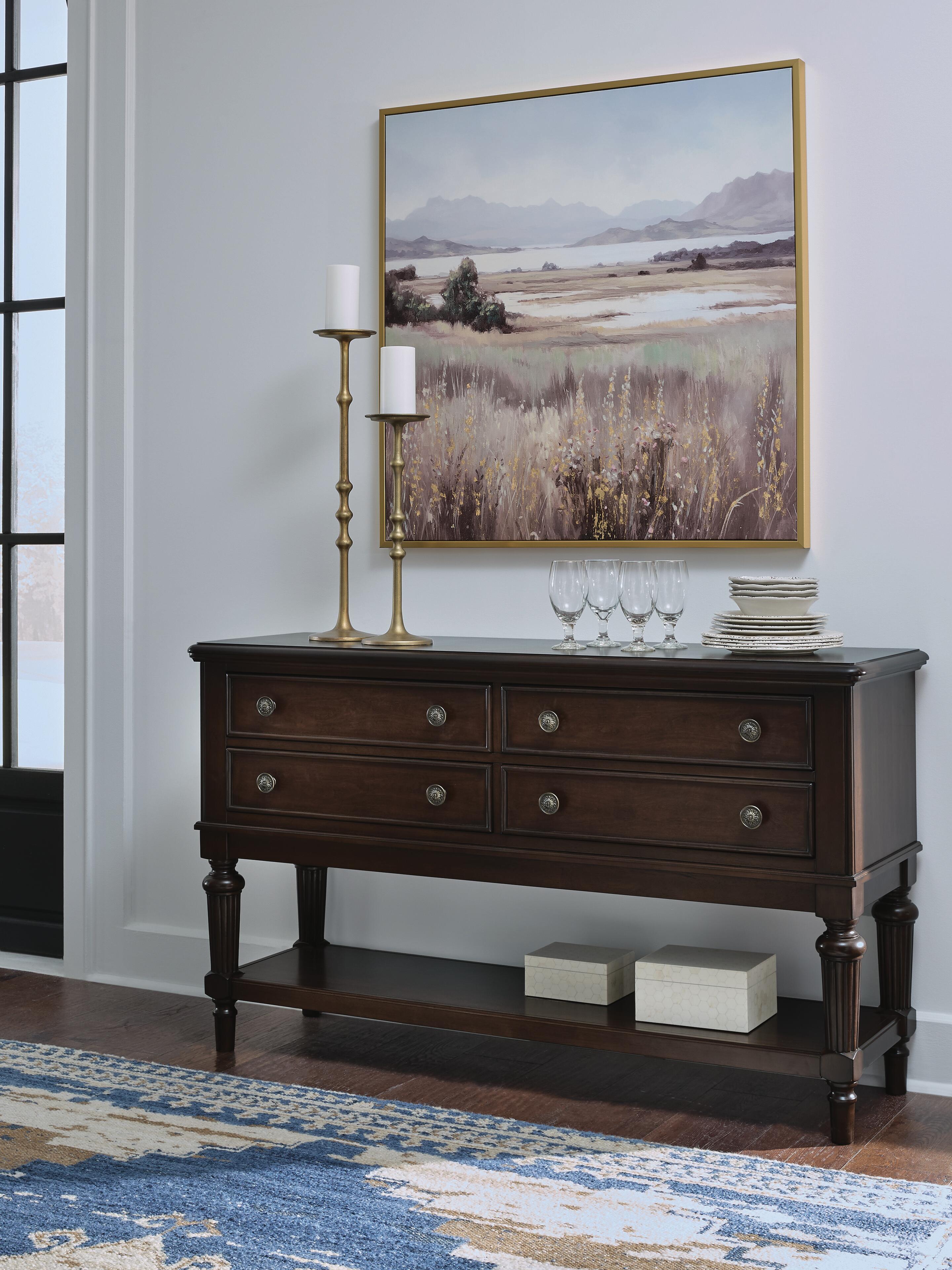 Dar Furniture - Ashley Furniture - Lavinton Dining Server - Dining Room Server / Brown - D764-60