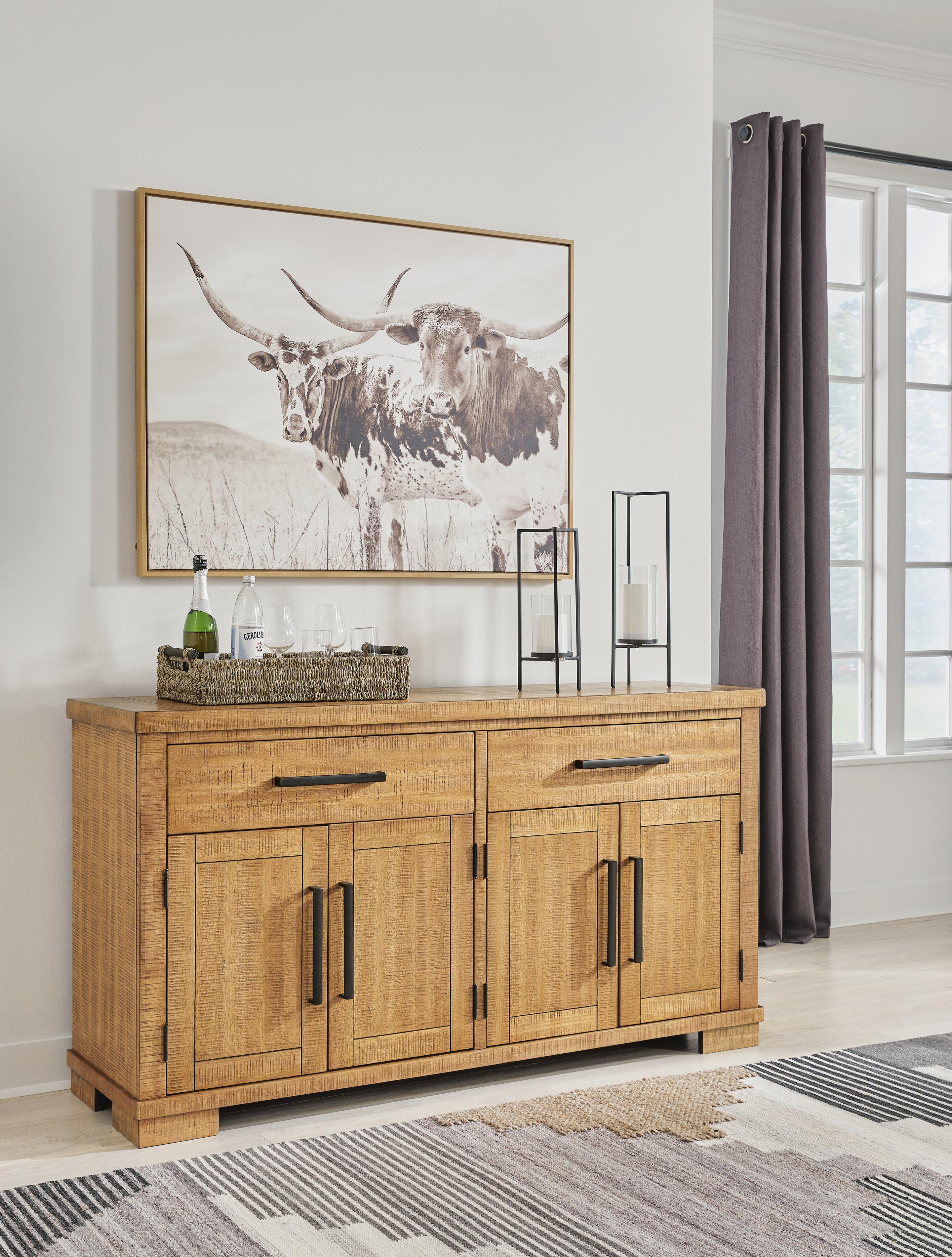 Dar Furniture - Ashley Furniture - Havonplane Dining Server - Dining Room Server / Brown - D773-60