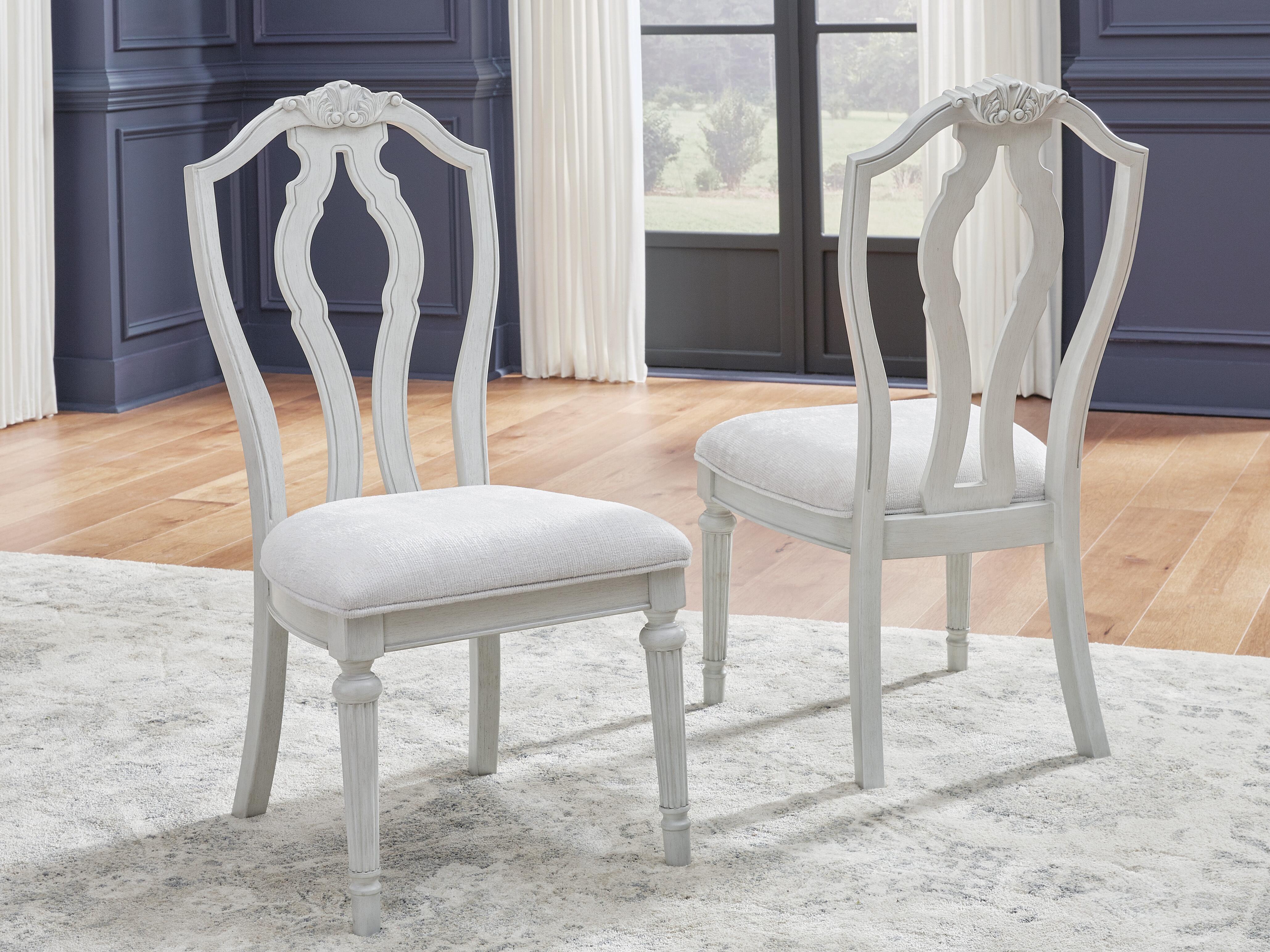 Dar Furniture - Ashley Furniture - Montelaine Dining Chair (Set of 2) - Dining Chair (Set of 2) / Antique White - D795-01X2