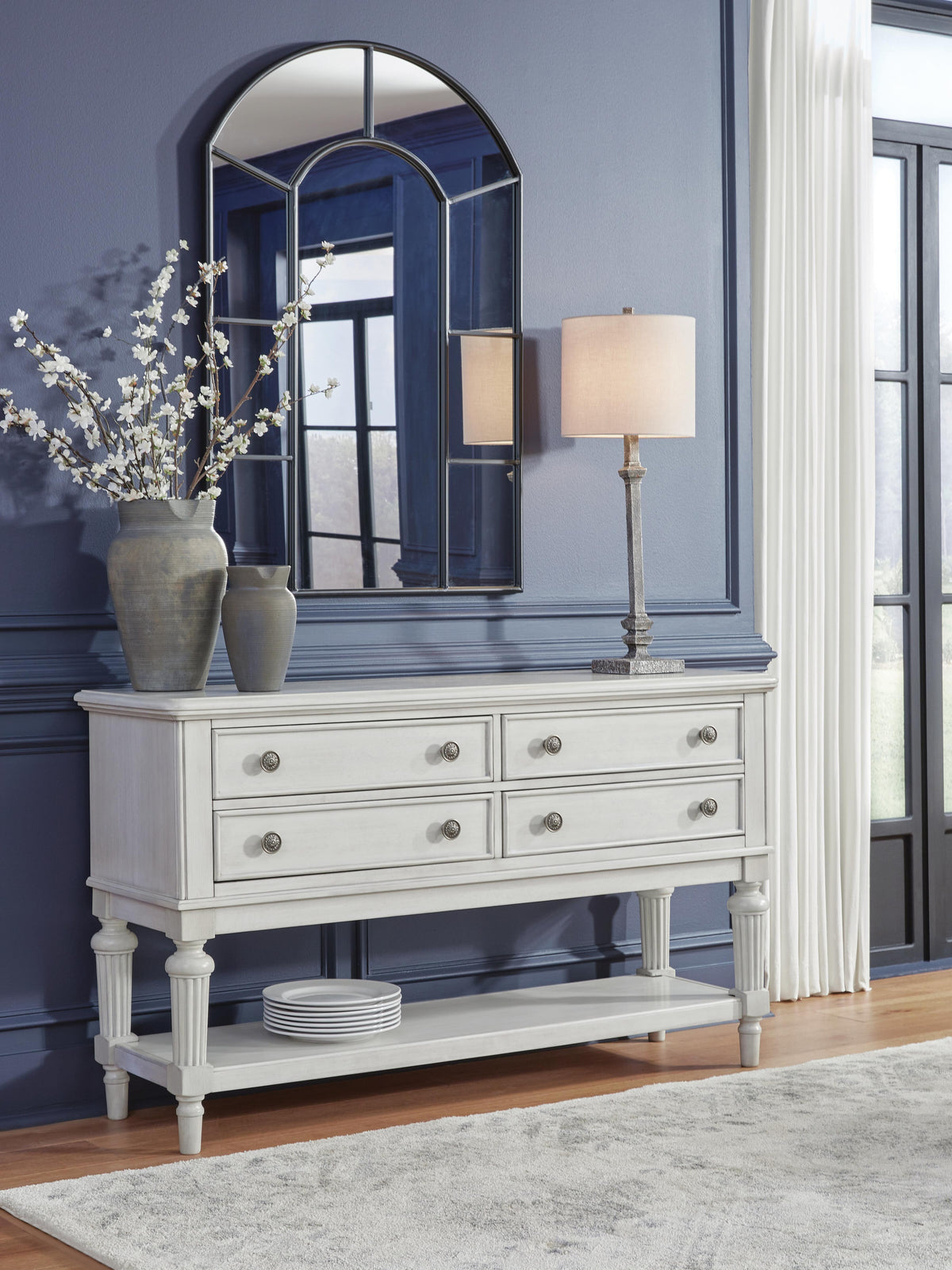 Dar Furniture - Ashley Furniture - Montelaine Dining Server - Dining Room Server / Antique White - D795-60