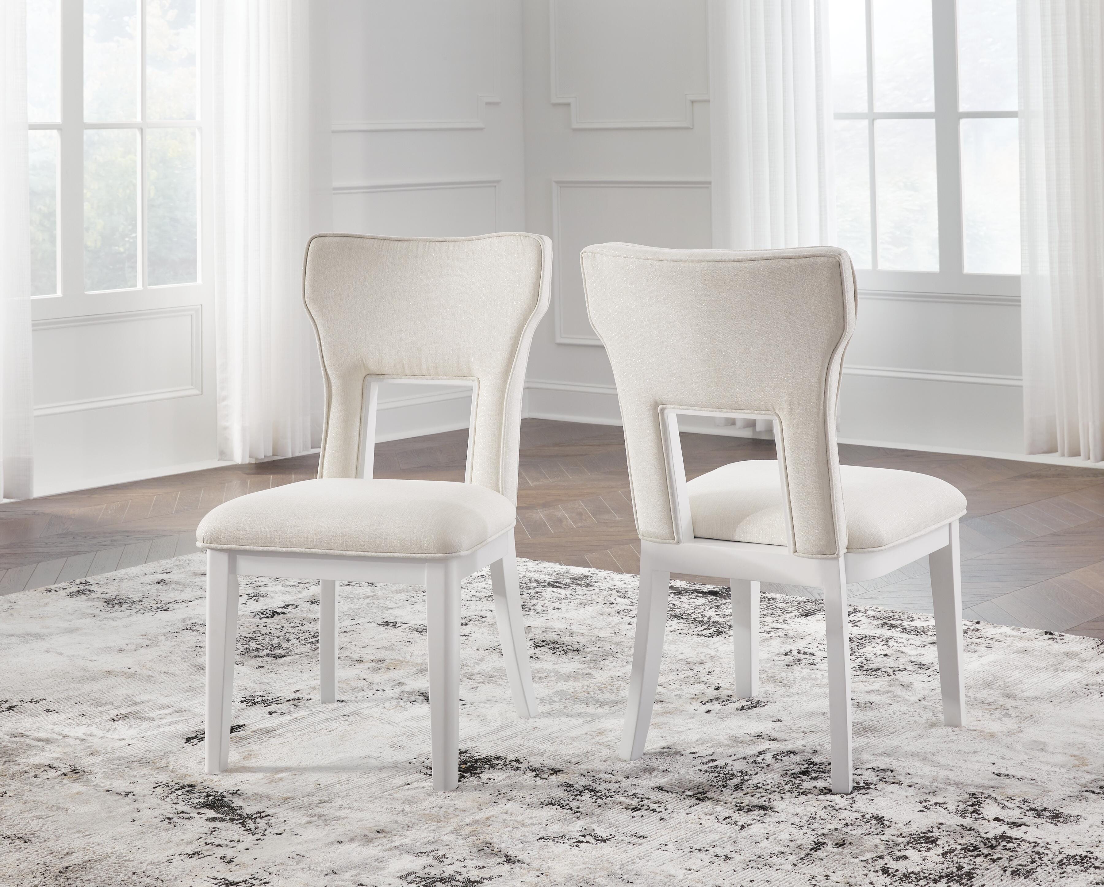 Dar Furniture - Ashley Furniture - Chalanna Dining Chair (Set of 2) - Dining Chair (Set of 2) / White - D822-01X2