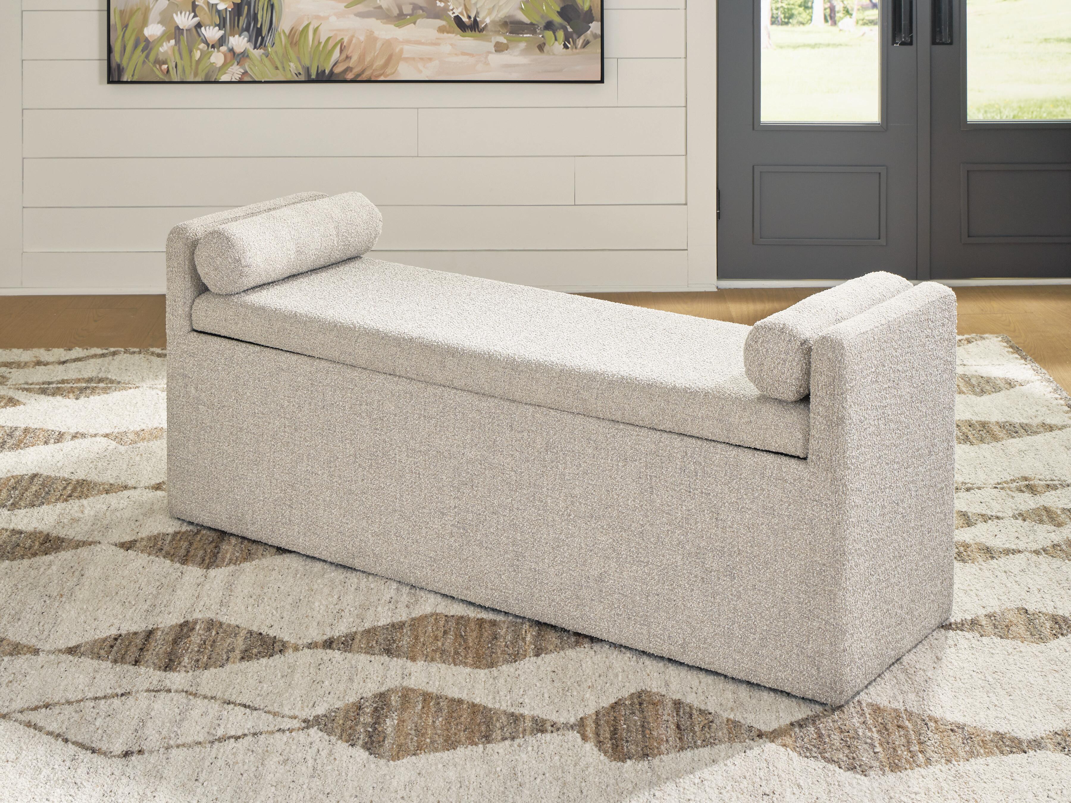Dar Furniture - Ashley Furniture - Galliden 62" Dining Bench - Large UPH Dining Room Bench / Beige / 62"W x 20"D x 25"H - D841-00