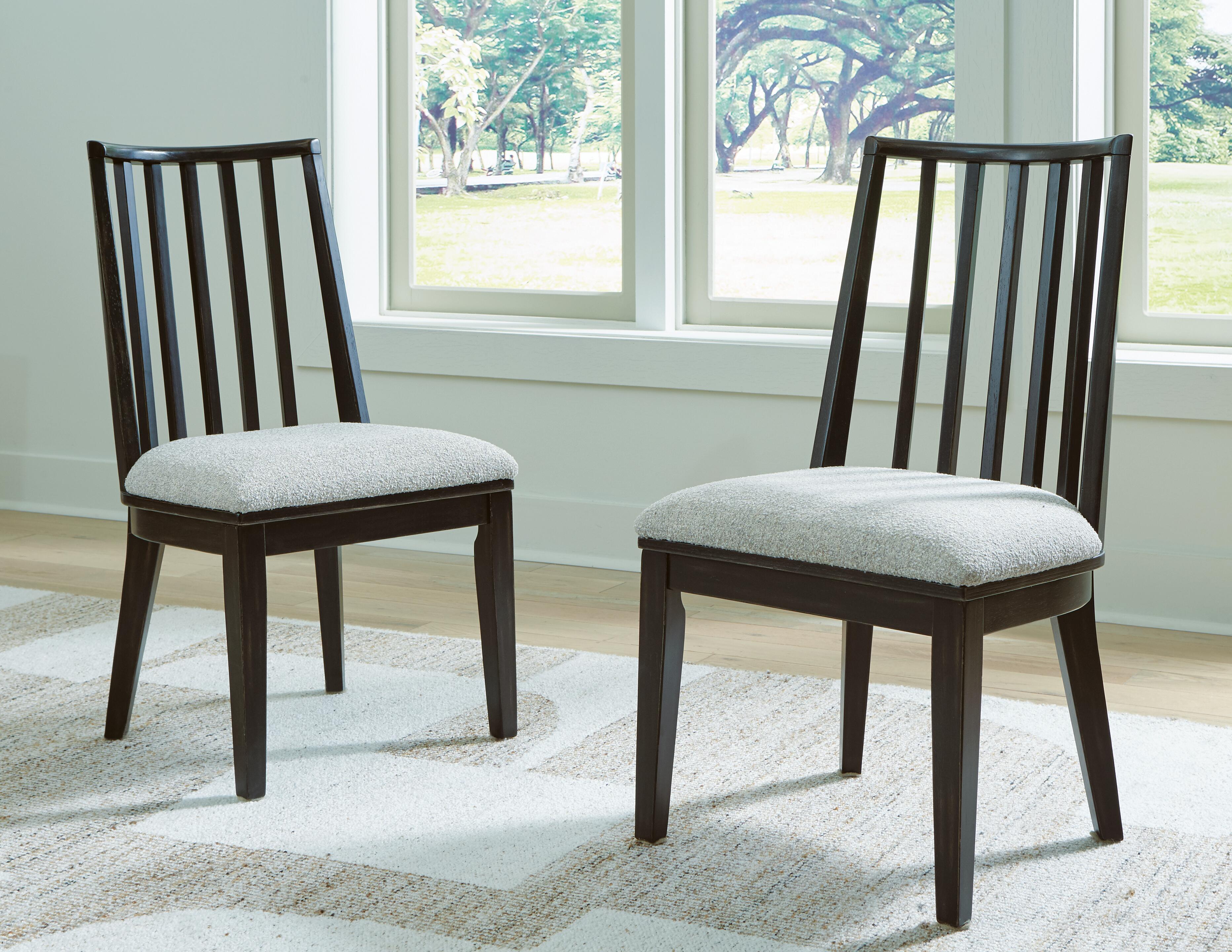 Dar Furniture - Ashley Furniture - Galliden Dining Chair (Set of 2) - Dining Chair (Set of 2) / Black/Brown - D841-01X2