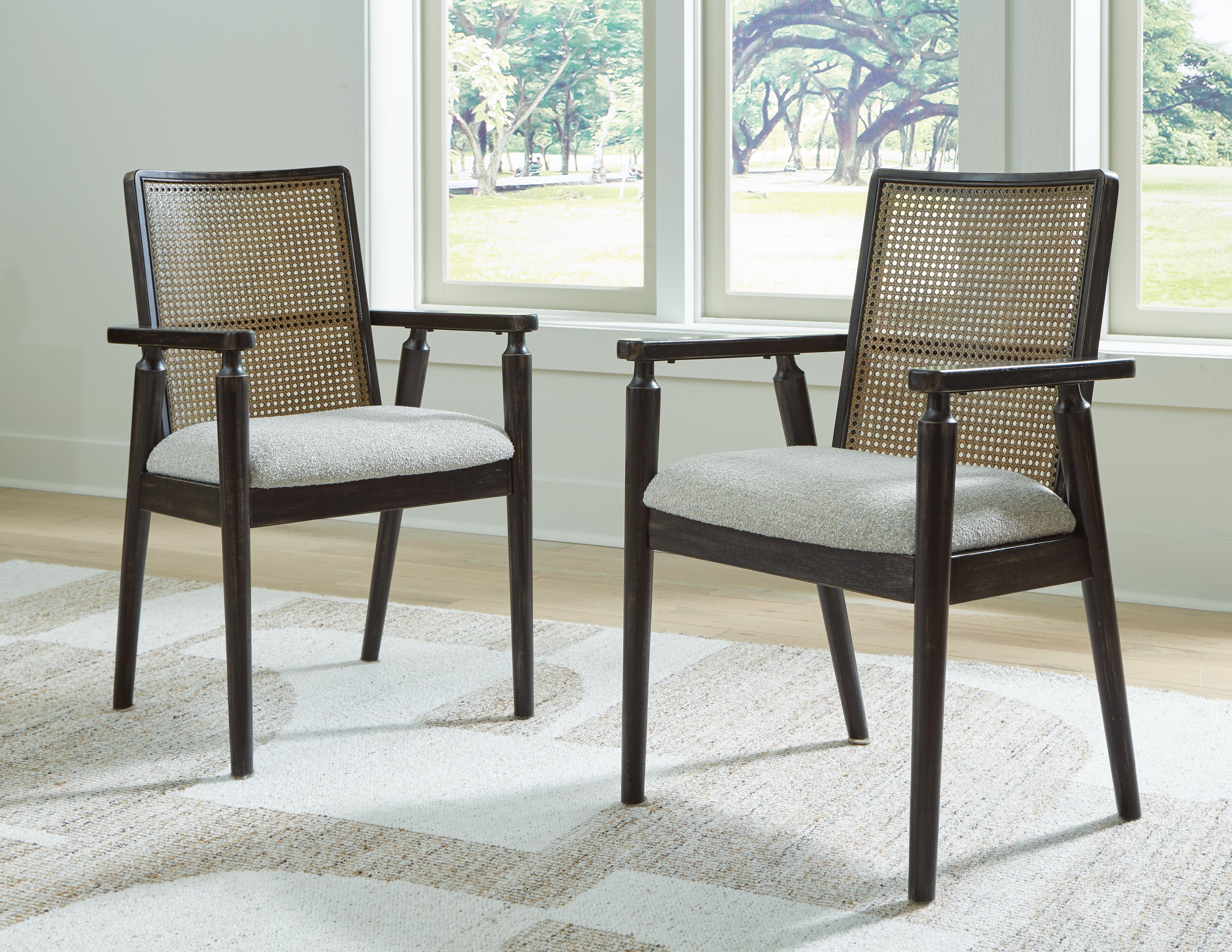 Dar Furniture - Ashley Furniture - Galliden Dining Chair (Set of 2) - Dining Chair (Set of 2) / Black/Brown - D841-02AX2