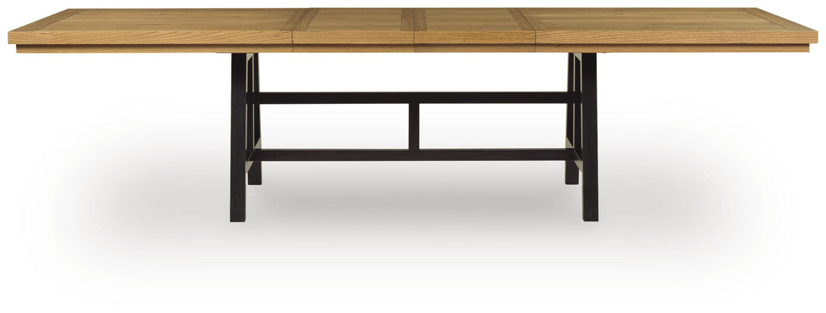 Dar Furniture - Ashley Furniture - Galliden Dining Extension Table - RECT Dining Room EXT Table / Black/Brown - D841-55