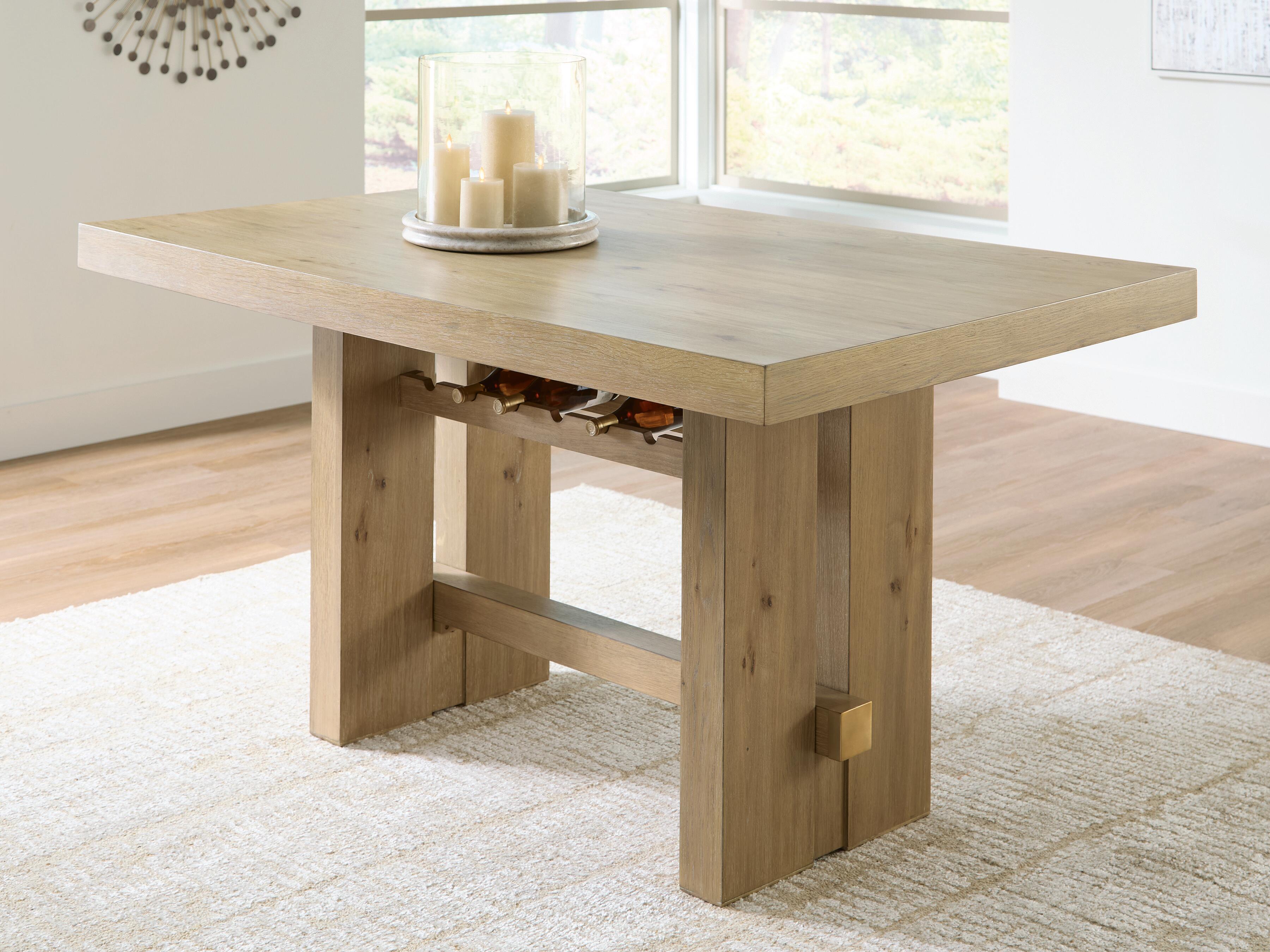 Dar Furniture - Ashley Furniture - Lasinger Counter Height Dining Table - RECT Dining Room Counter Table / Light Brown - PCD852-13