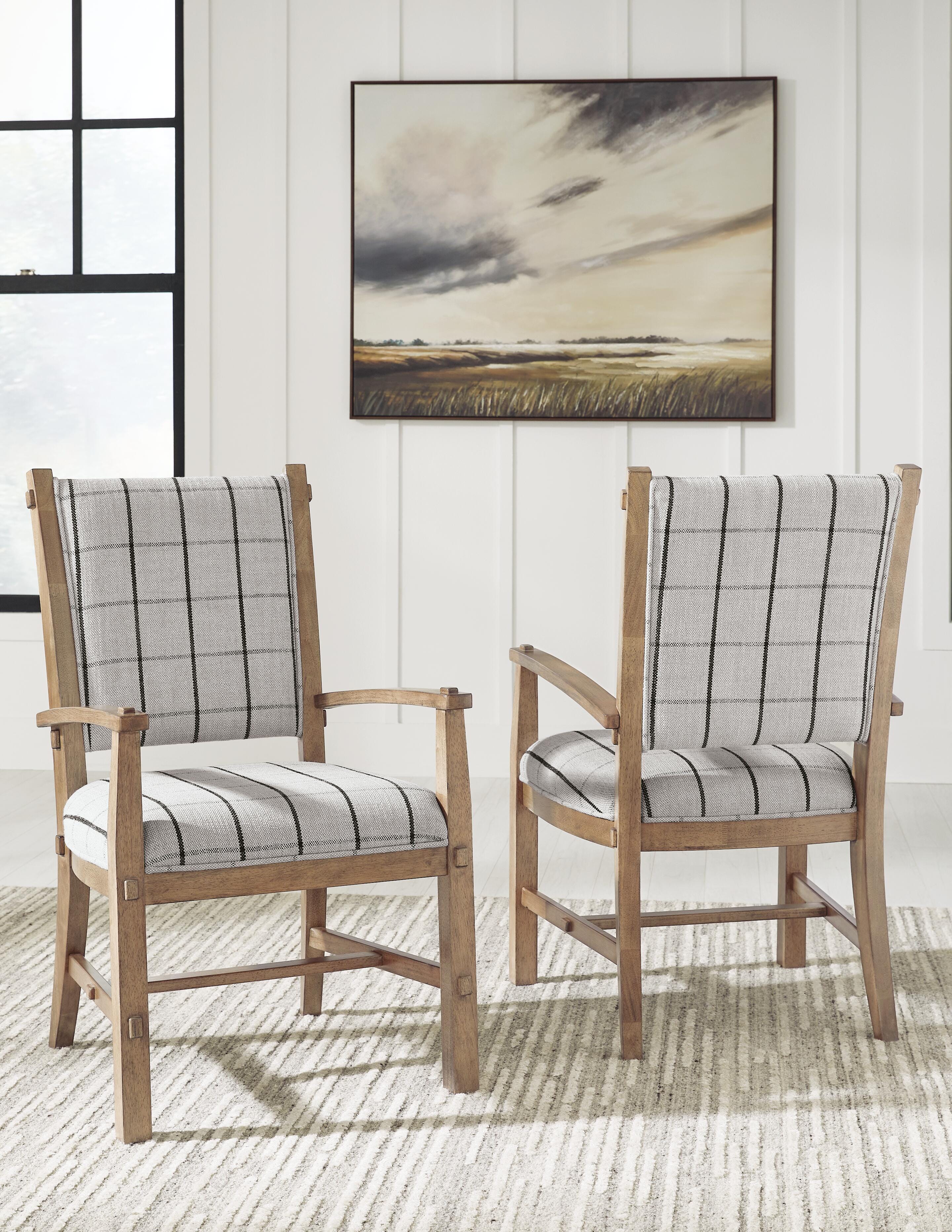 Dar Furniture - Ashley Furniture - Ridgester Dining Arm Chair (Set of 2) - Dining Arm Chair (Set of 2) - D858-01AX2