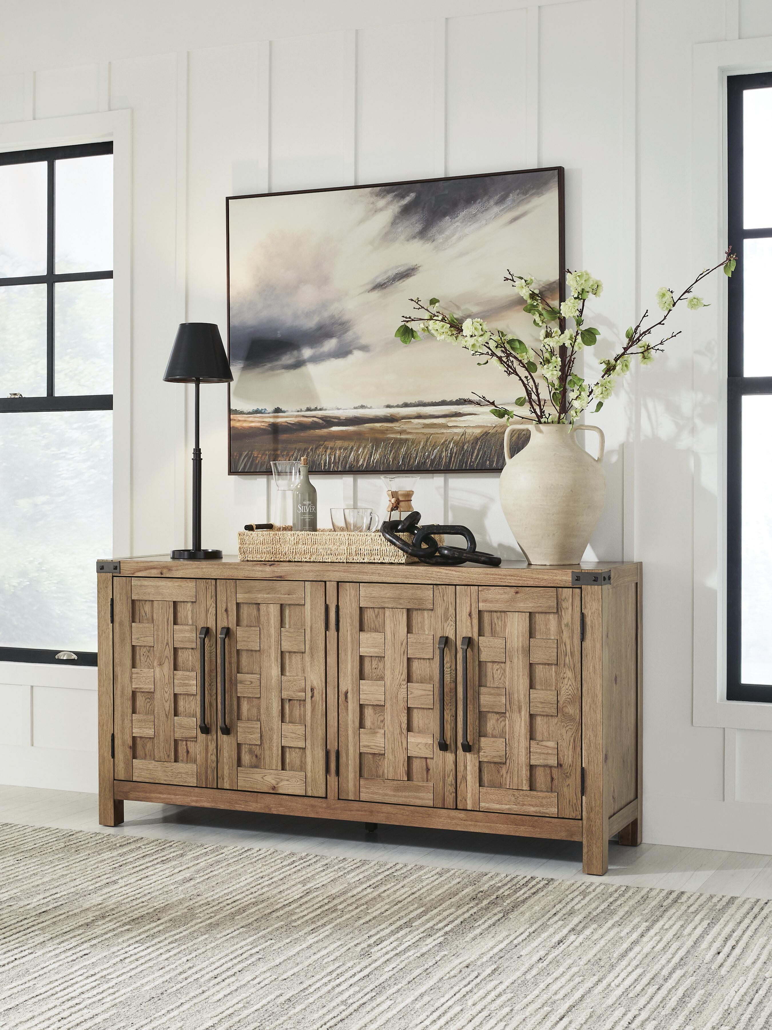 Dar Furniture - Ashley Furniture - Ridgester Dining Server - Dining Room Server / Light Brown - D858-60