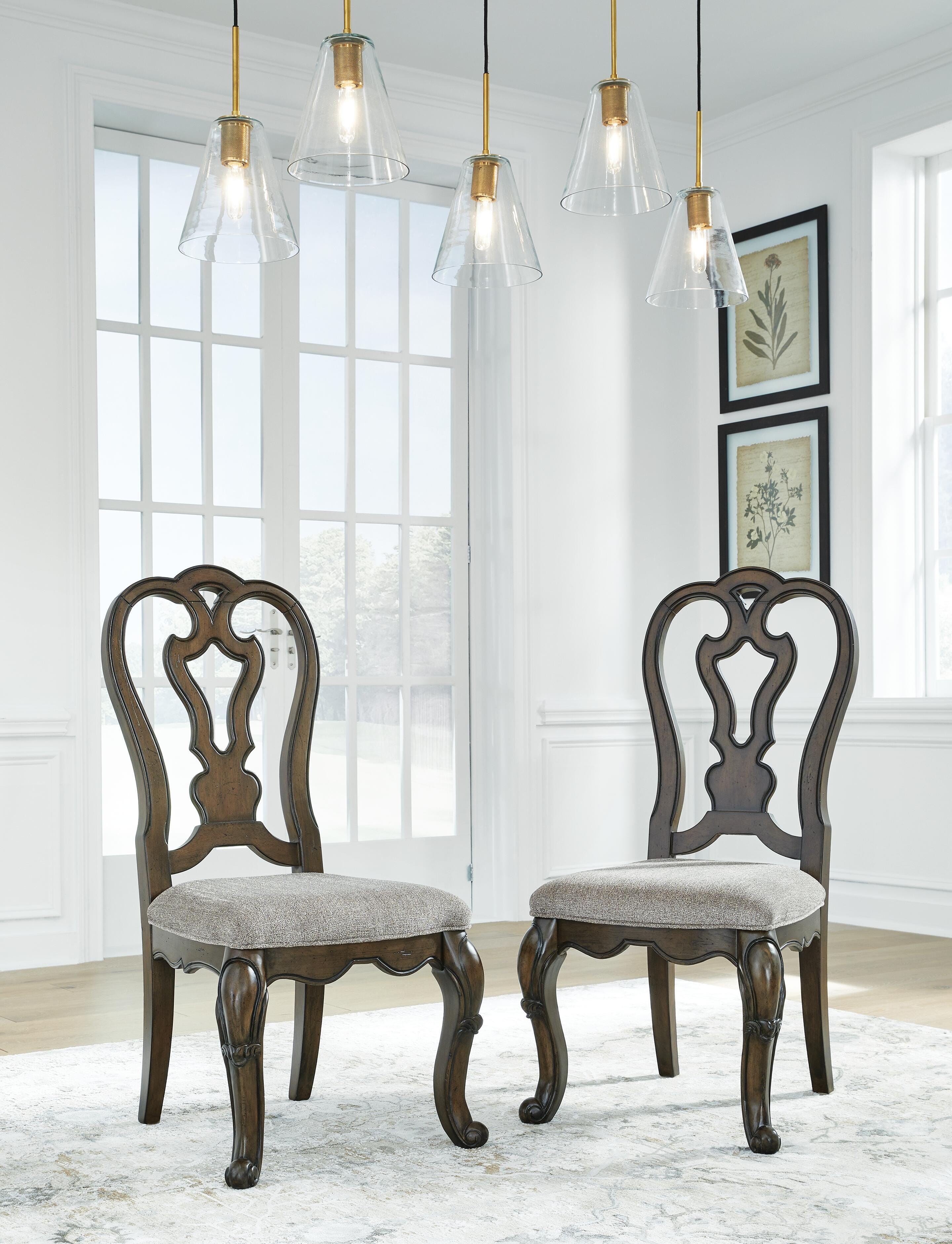 Dar Furniture - Ashley Furniture - Maylee Dining Chair (Set of 2) - Dining Chair (Set of 2) / Dark Brown - D947-01X2