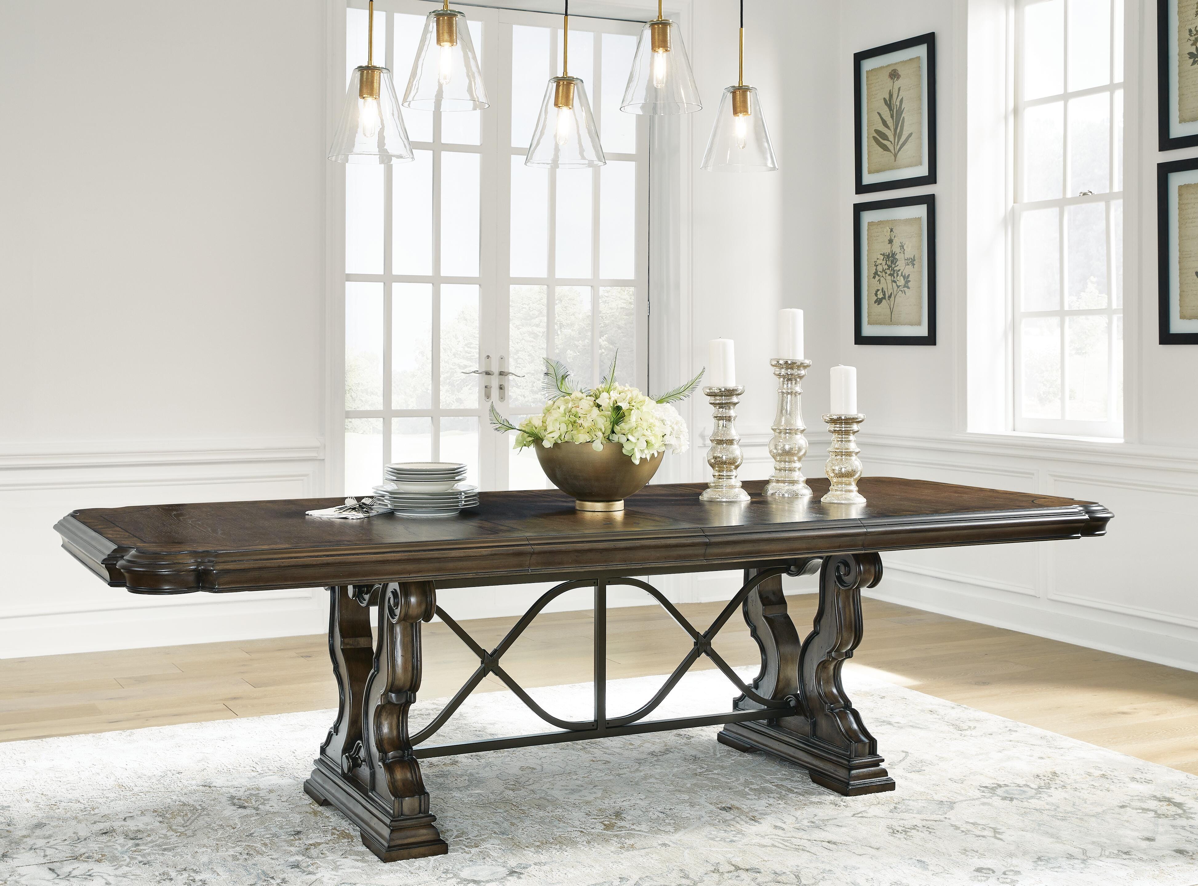 Dar Furniture - Ashley Furniture - Maylee Dining Extension Table - Dining Extension Table / Dark Brown - D947D5