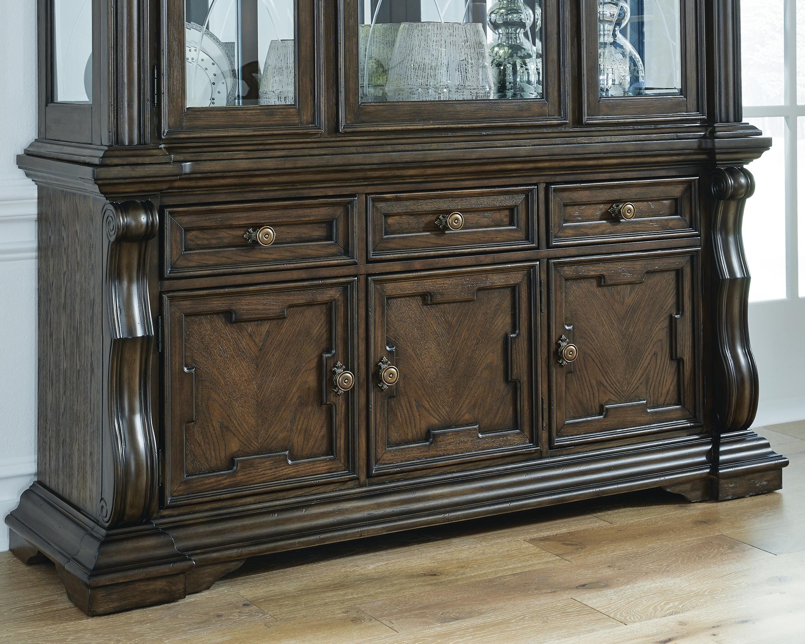 Dar Furniture - Ashley Furniture - Maylee Dining Buffet - Dining Room Buffet / Dark Brown - D947-80