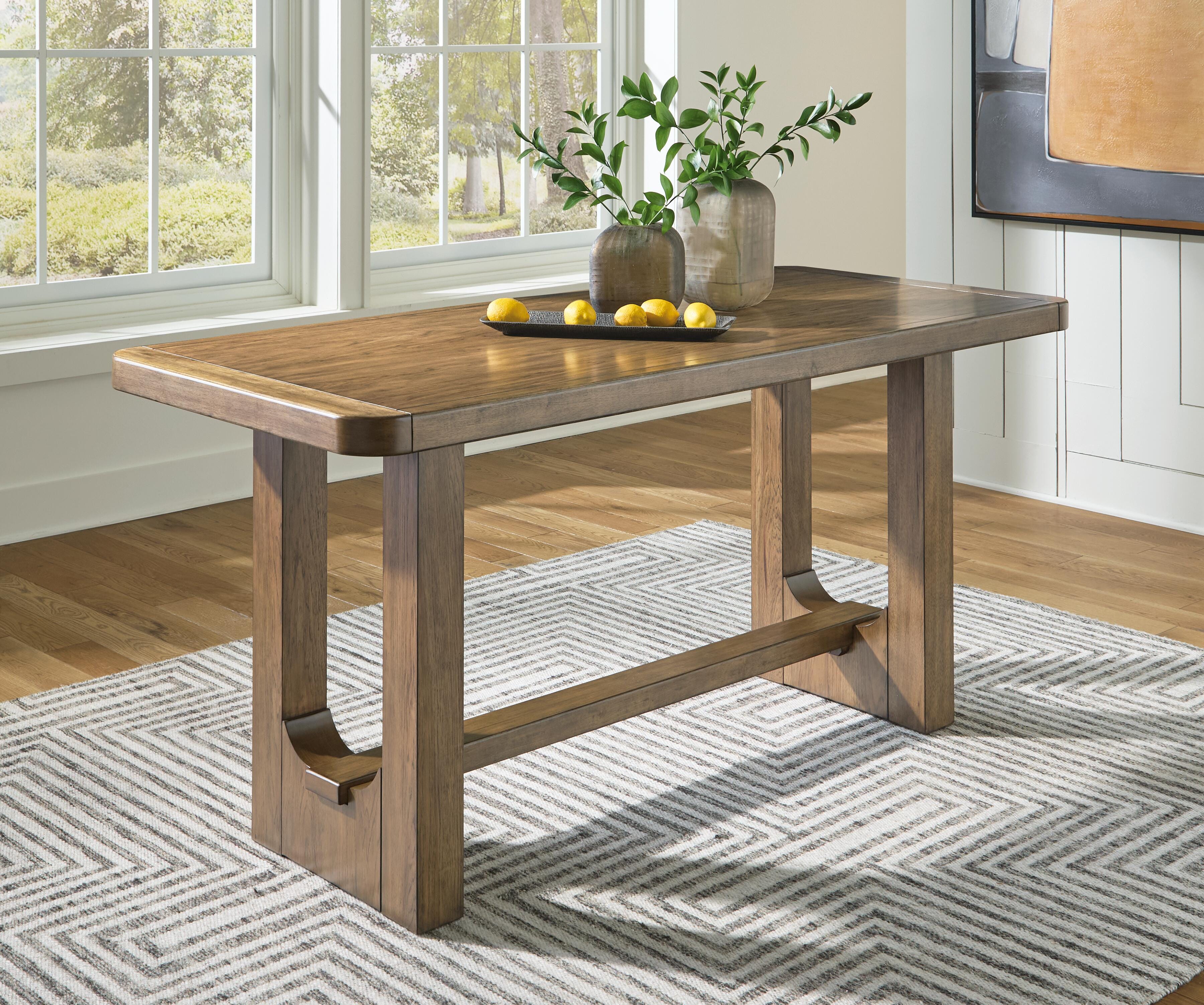 Dar Furniture - Ashley Furniture - Cabalynn Counter Height Dining Table - RECT Dining Room Counter Table / Light Brown - D974-13