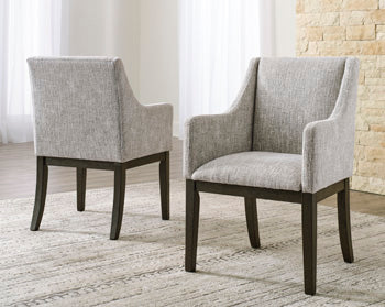 Dar Furniture - Ashley Furniture - Burkhaus Dining Arm Chair (Set of 2) - Dining Arm Chair (Set of 2) / Dark Brown - D984-01AX2