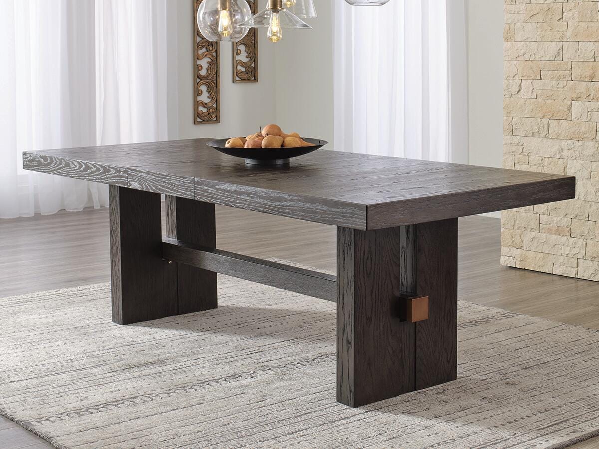 Dar Furniture - Ashley Furniture - Burkhaus Dining Extension Table - RECT Dining Room EXT Table / Dark Brown - D984-45