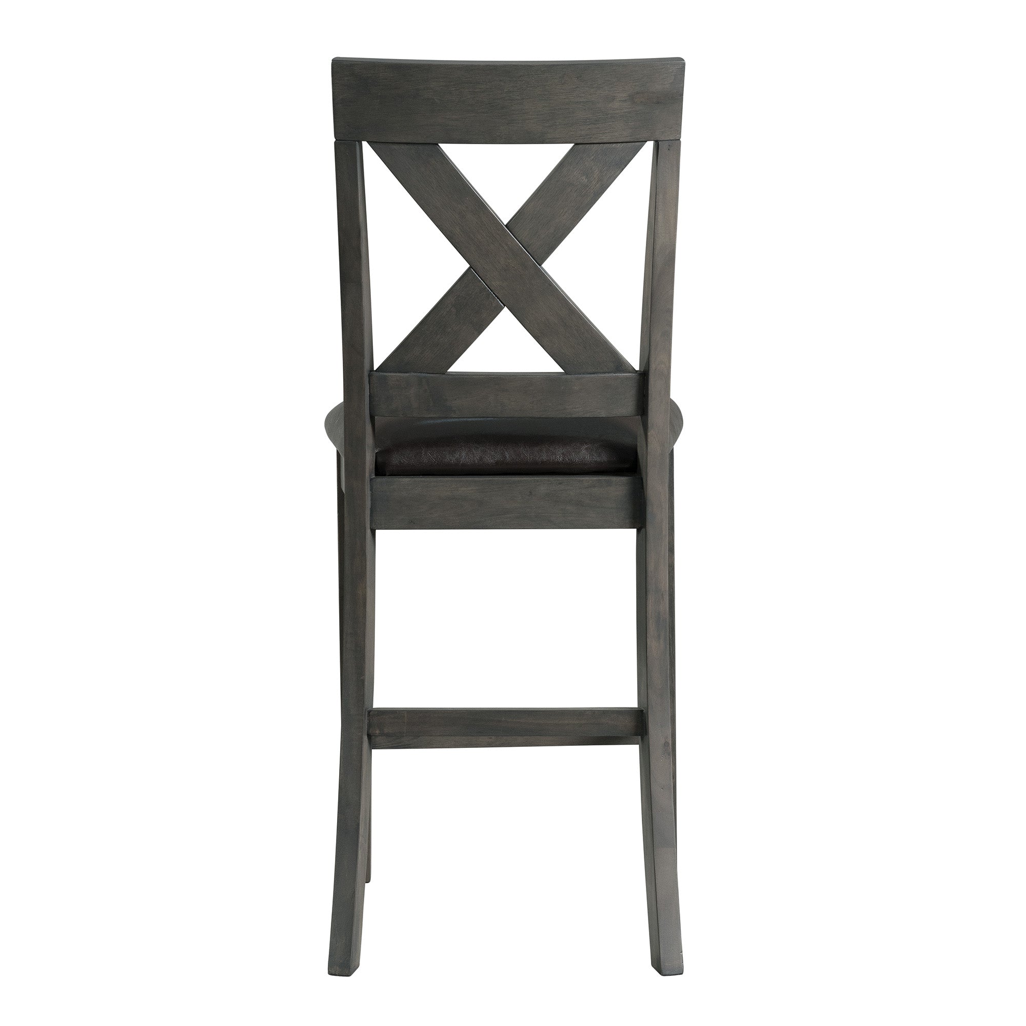 Alex Grey 60" 7 PC Counter Set (Grey Table with Black PU Seat)