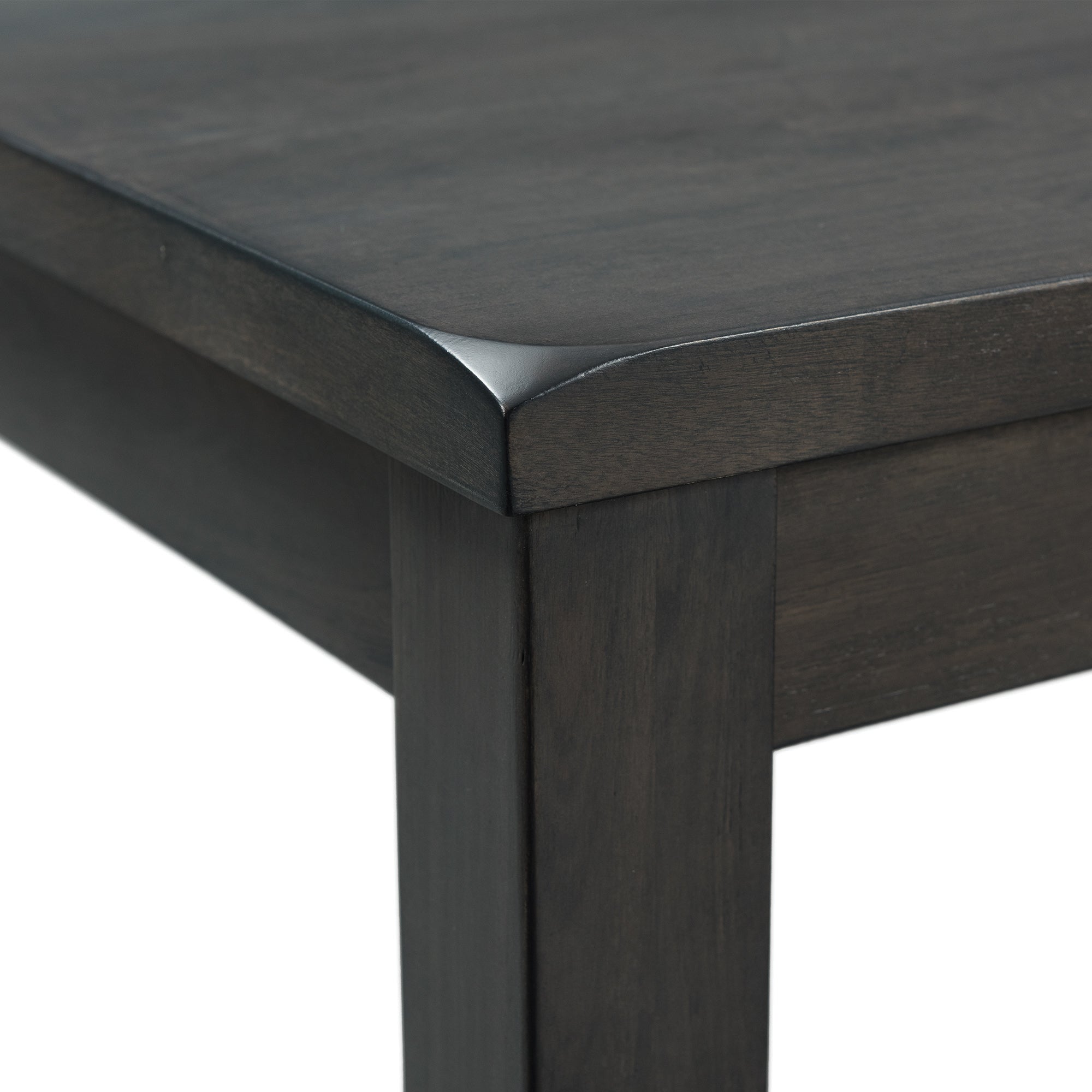 Alex Grey 60" 7 PC Dining Set (Grey Table with Black PU Seat)