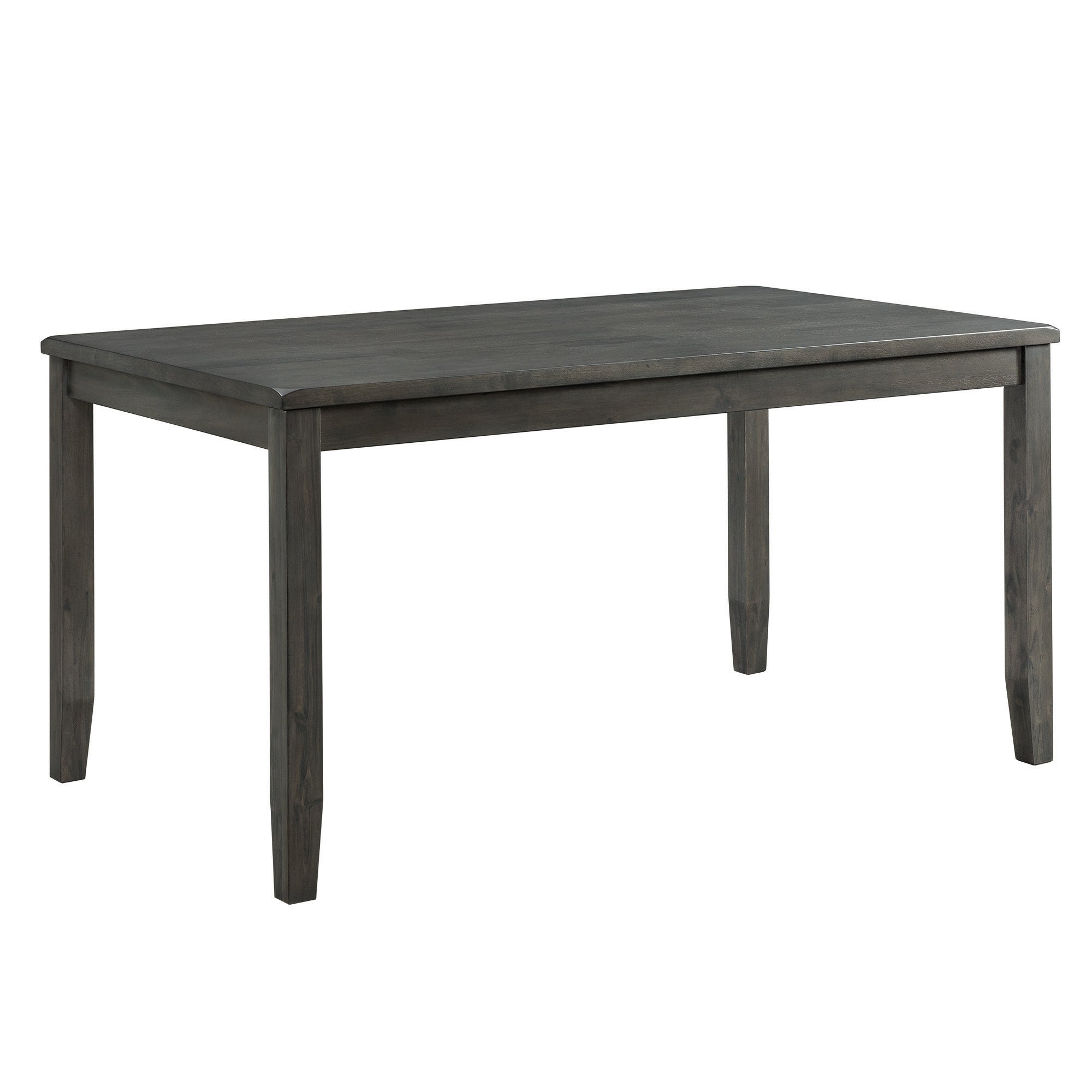 Alex Grey 60" 7 PC Dining Set (Grey Table with Black PU Seat)