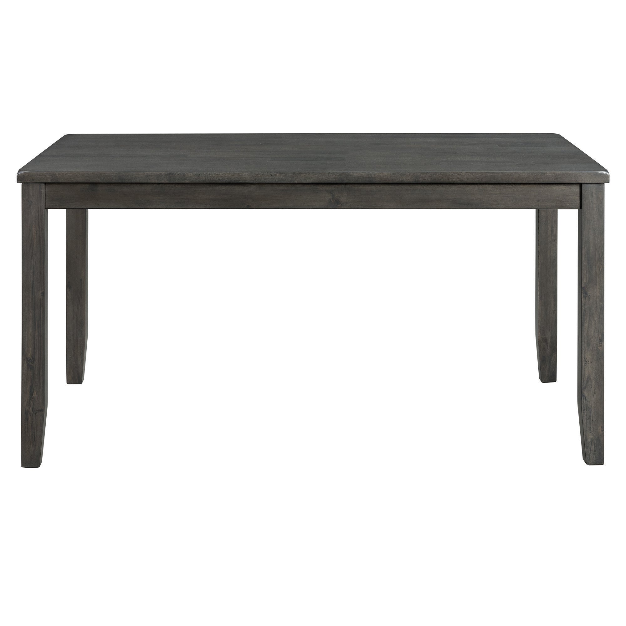 Alex Grey 60" 7 PC Dining Set (Grey Table with Black PU Seat)