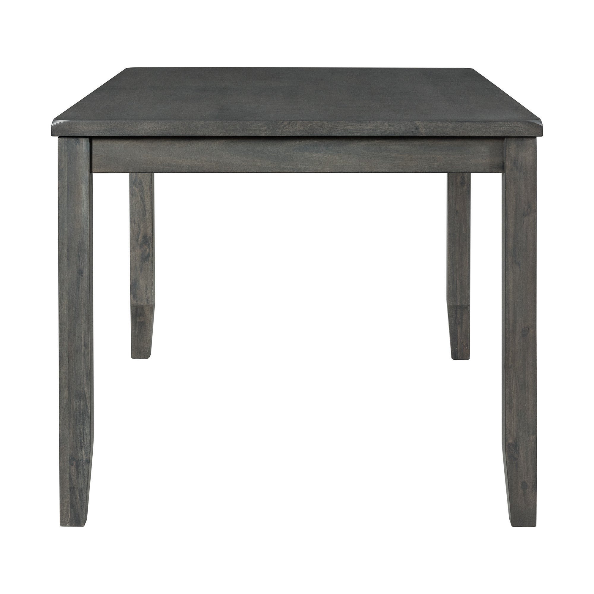 Alex Grey 60" 7 PC Dining Set (Grey Table with Black PU Seat)
